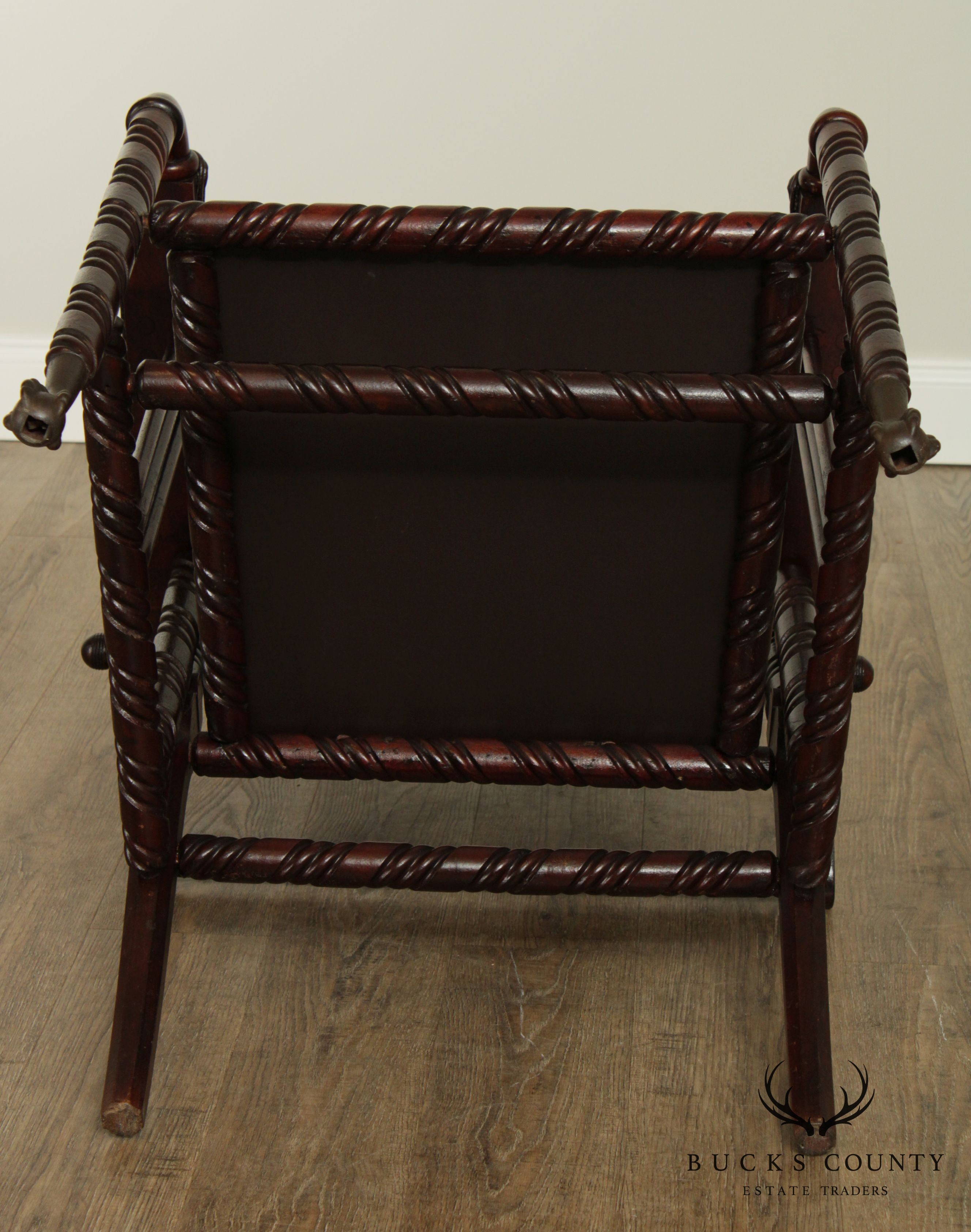 Hunzinger Antique Victorian Gothic Period Reclining Morris Chair