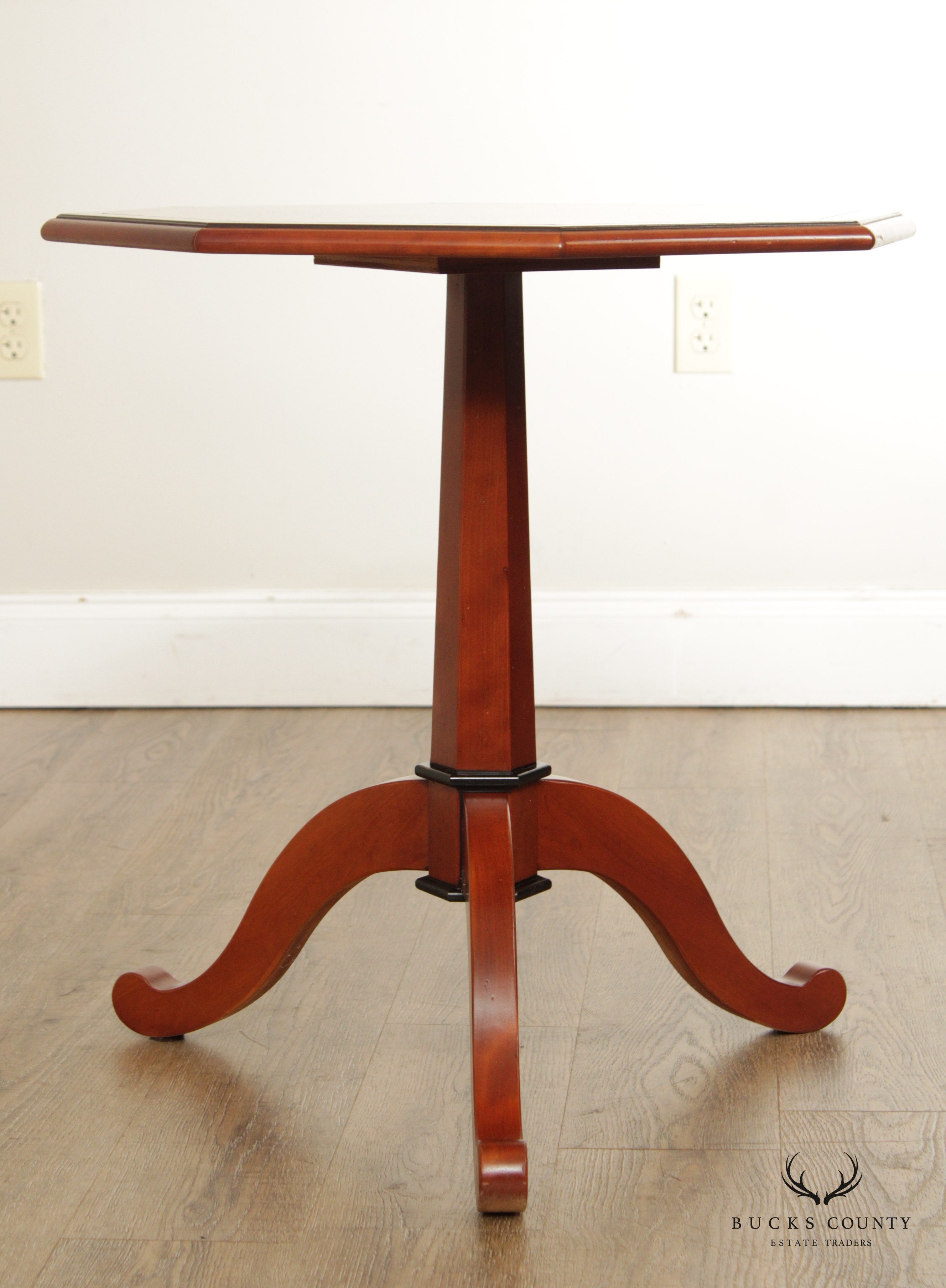 Grange French Inlaid Cherry Octagon Top Side Table