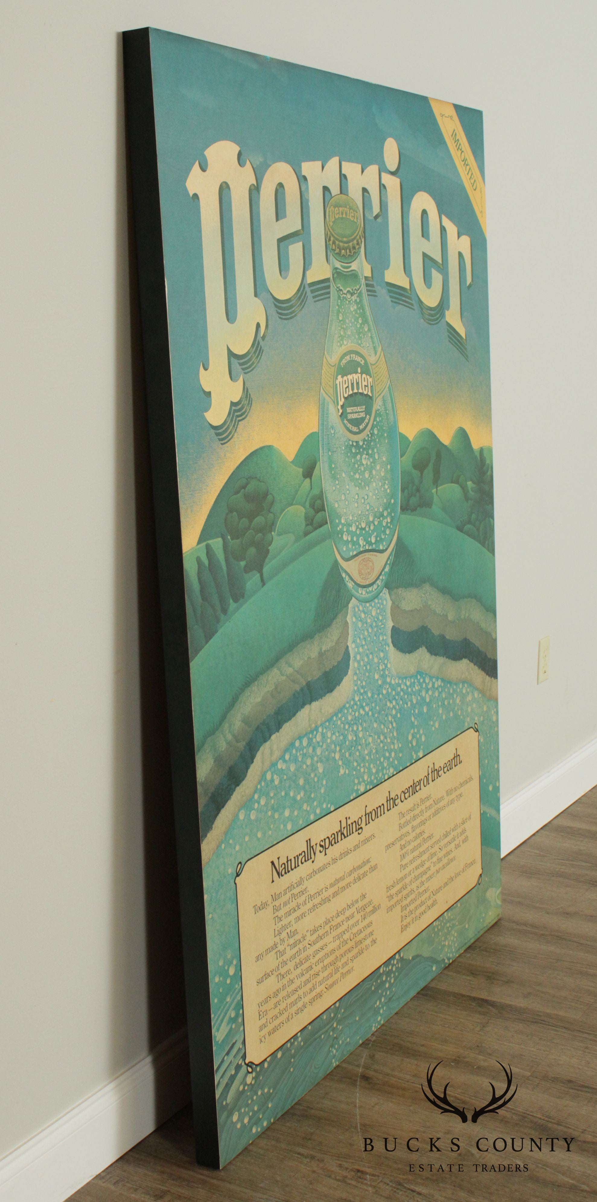 Perrier Large Vintage Decorative Advertising Wall Panel