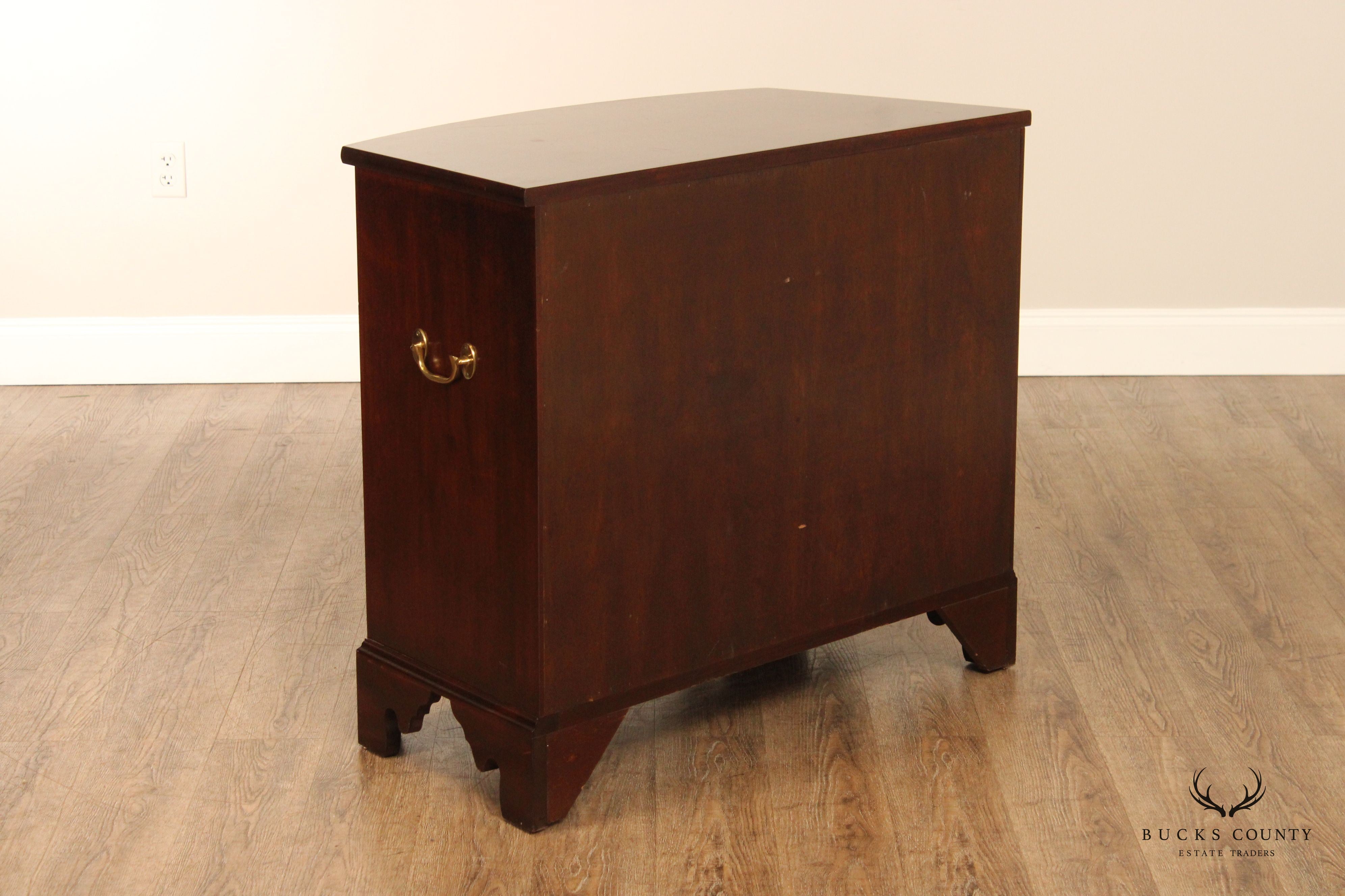 Madison Square Chippendale Style Mahogany Bowfront Bachelor's Chest