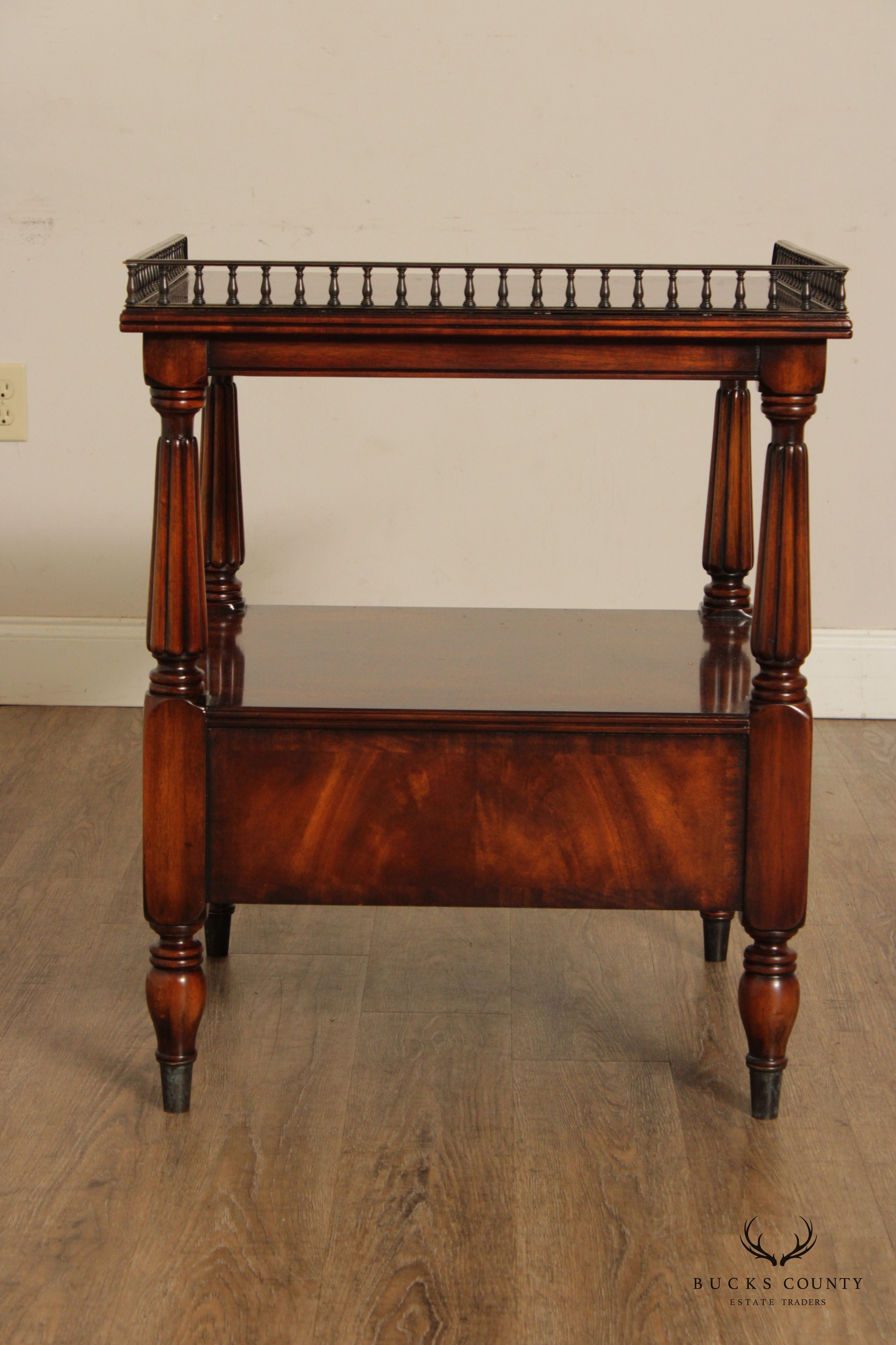 Hickory White Regency Style Mahogany Side table
