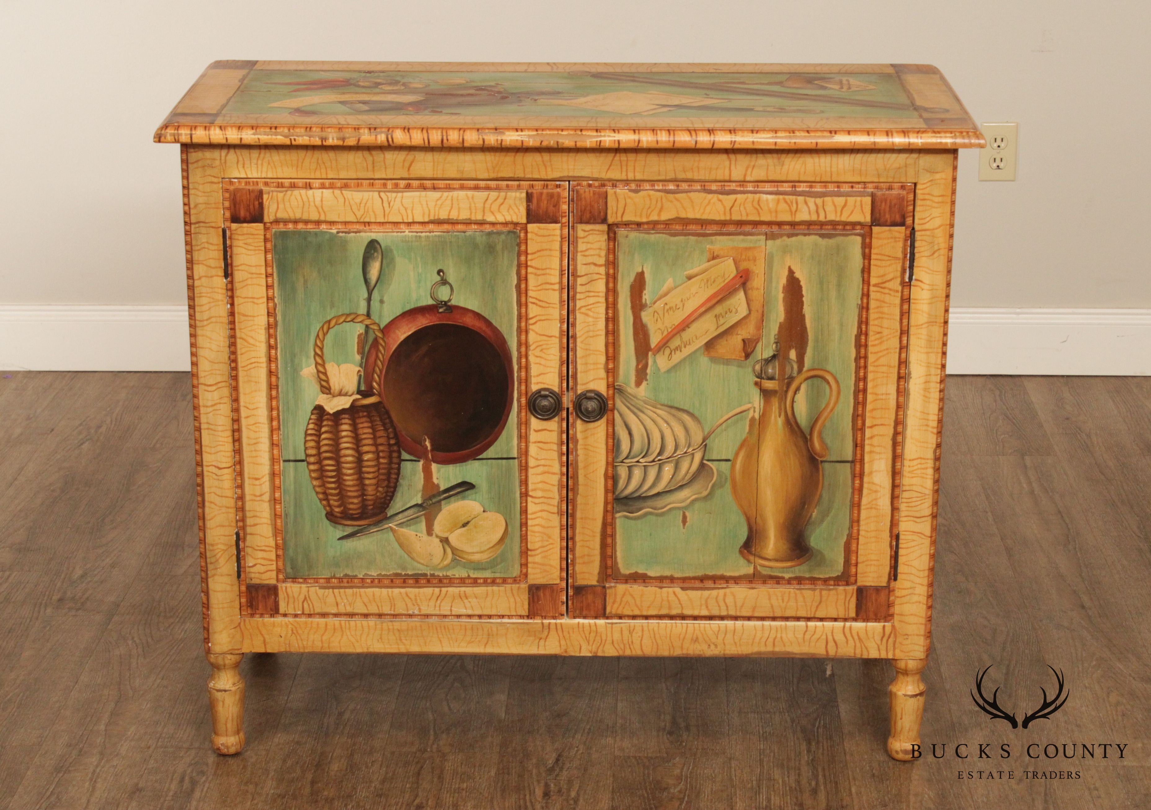 Country Style Hand Painted Cupboard
