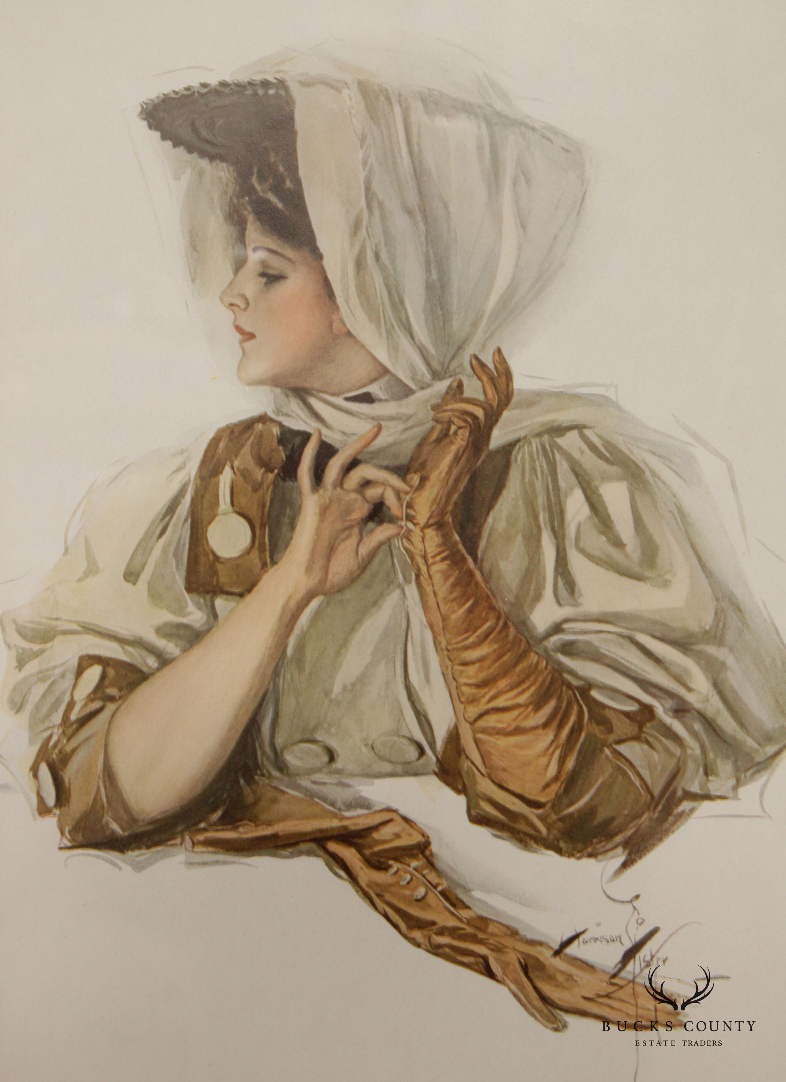 Harrison Fisher 'Ready for a Spin' Illustration Art Print