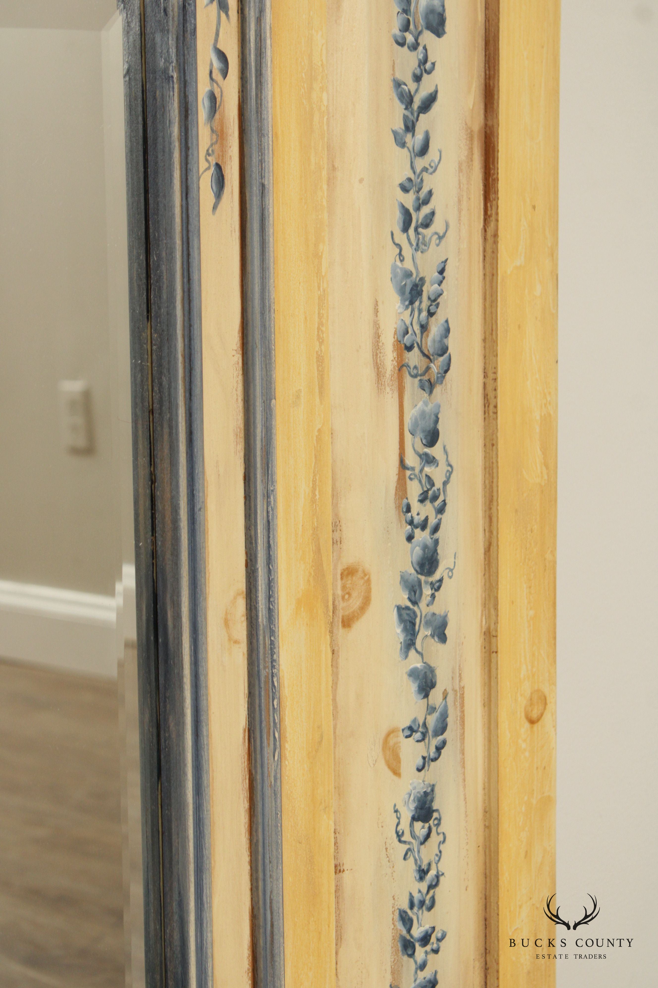 Habersham Plantation French Country Style Distress Painted Trumeau Mirror