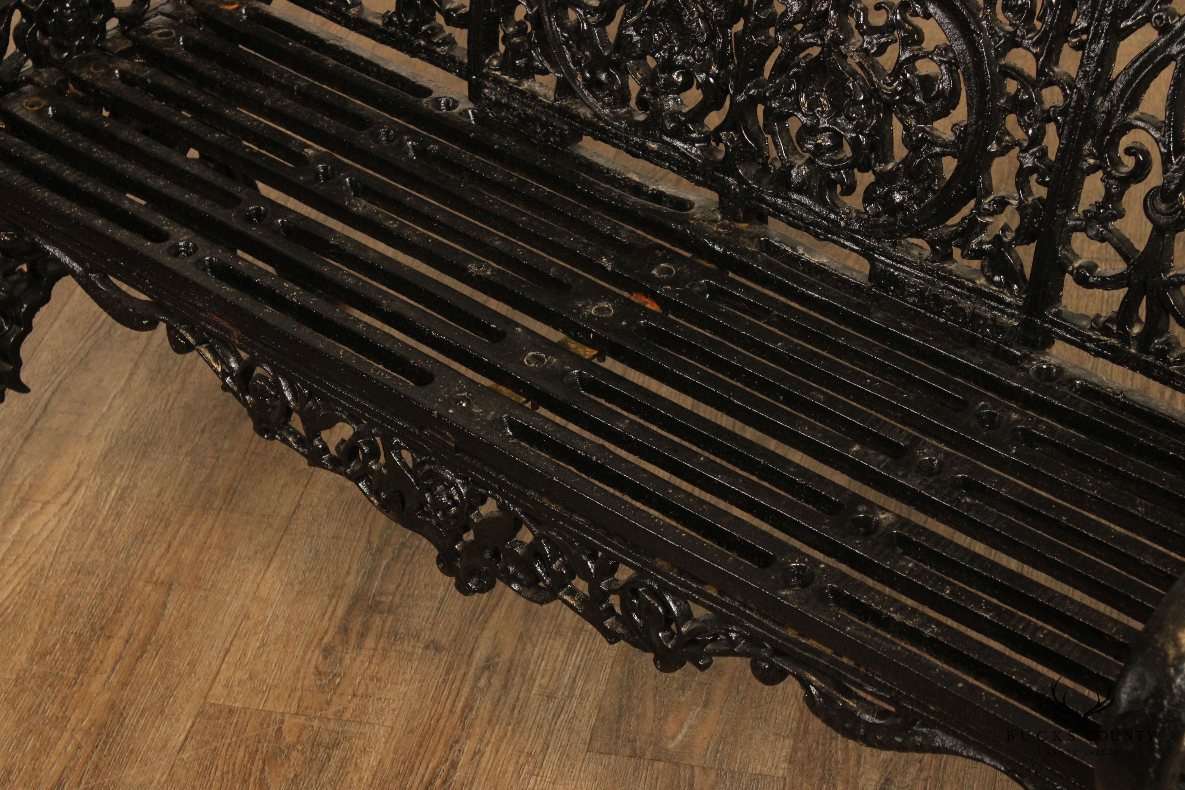 Victorian Style Quality Cast Iron Outdoor Garden Bench