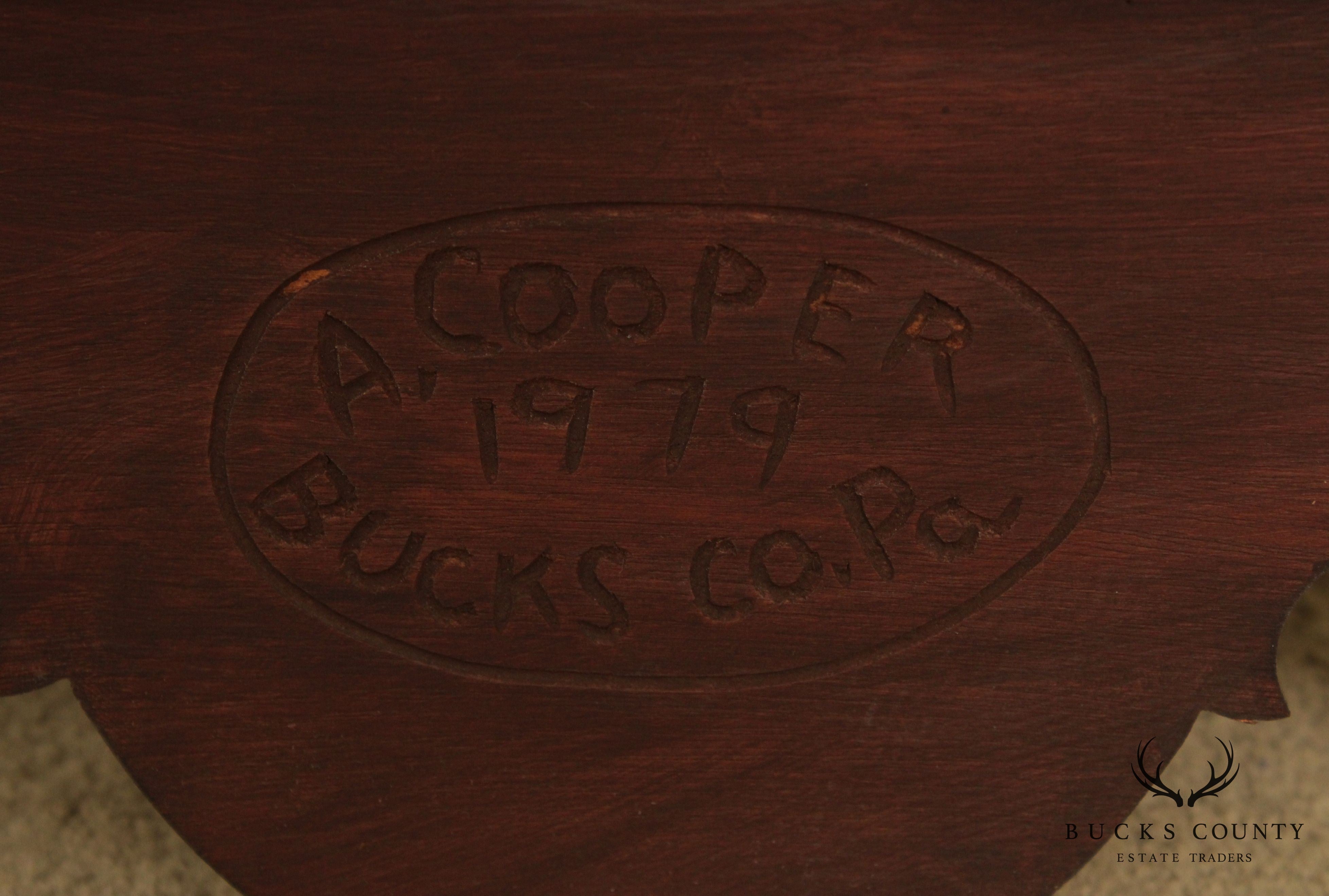 Albert Cooper Hand Crafted Chippendale Style Mahogany Mirror