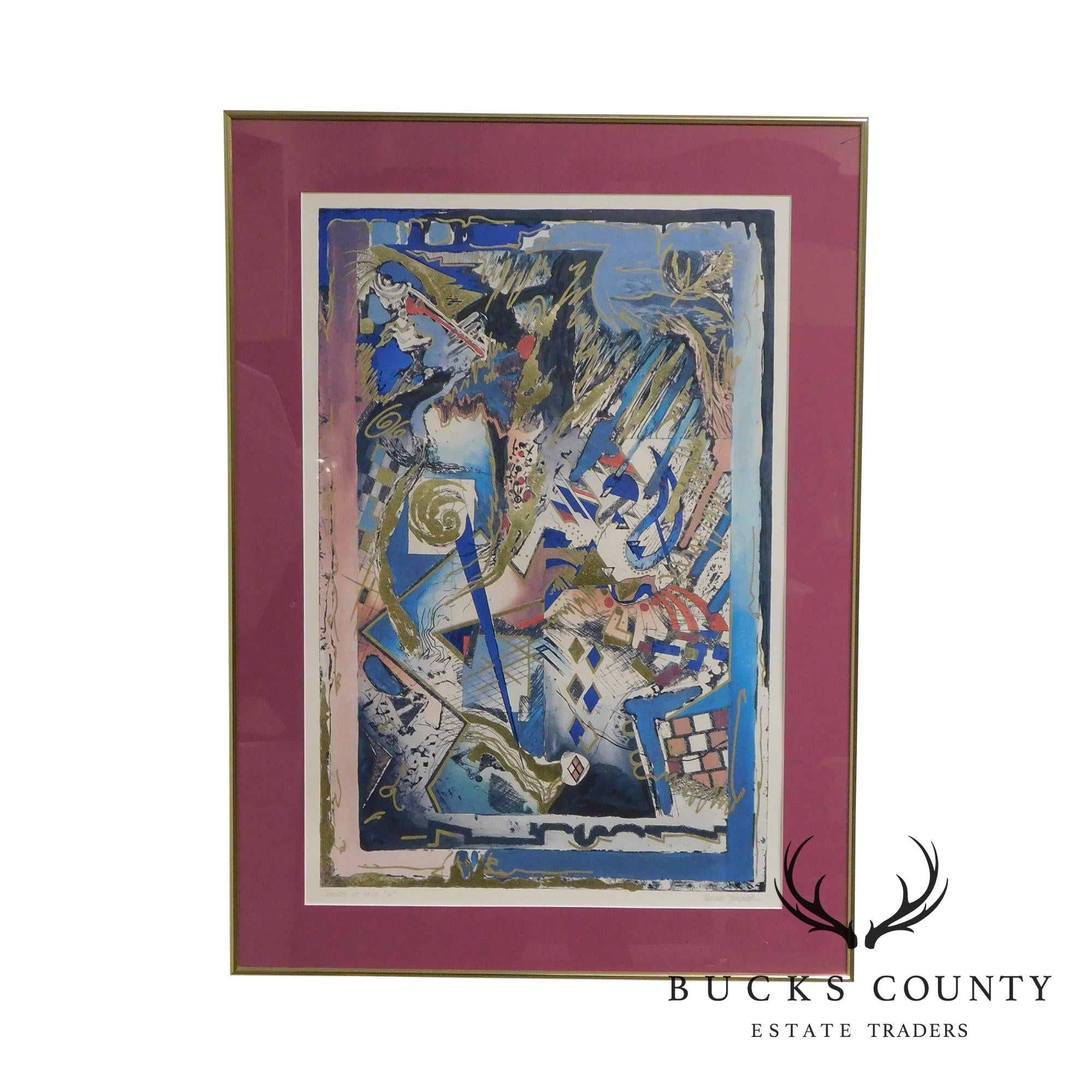Framed Silkscreen "Hands of Fate #2" Signed Robert Kostuck