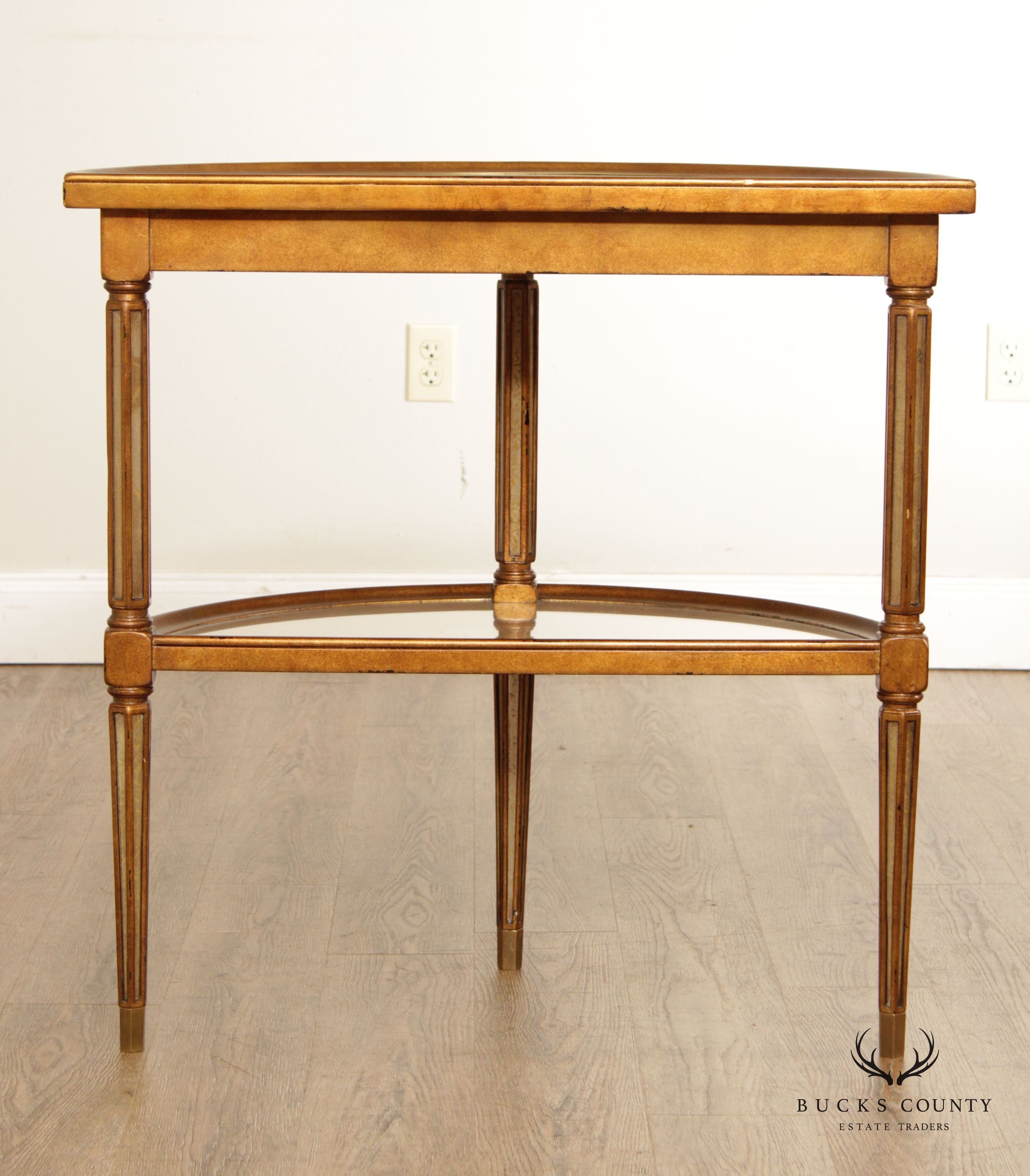 Theodore Alexander Italian Style 'Venetian Waters' Eglomise Console Table