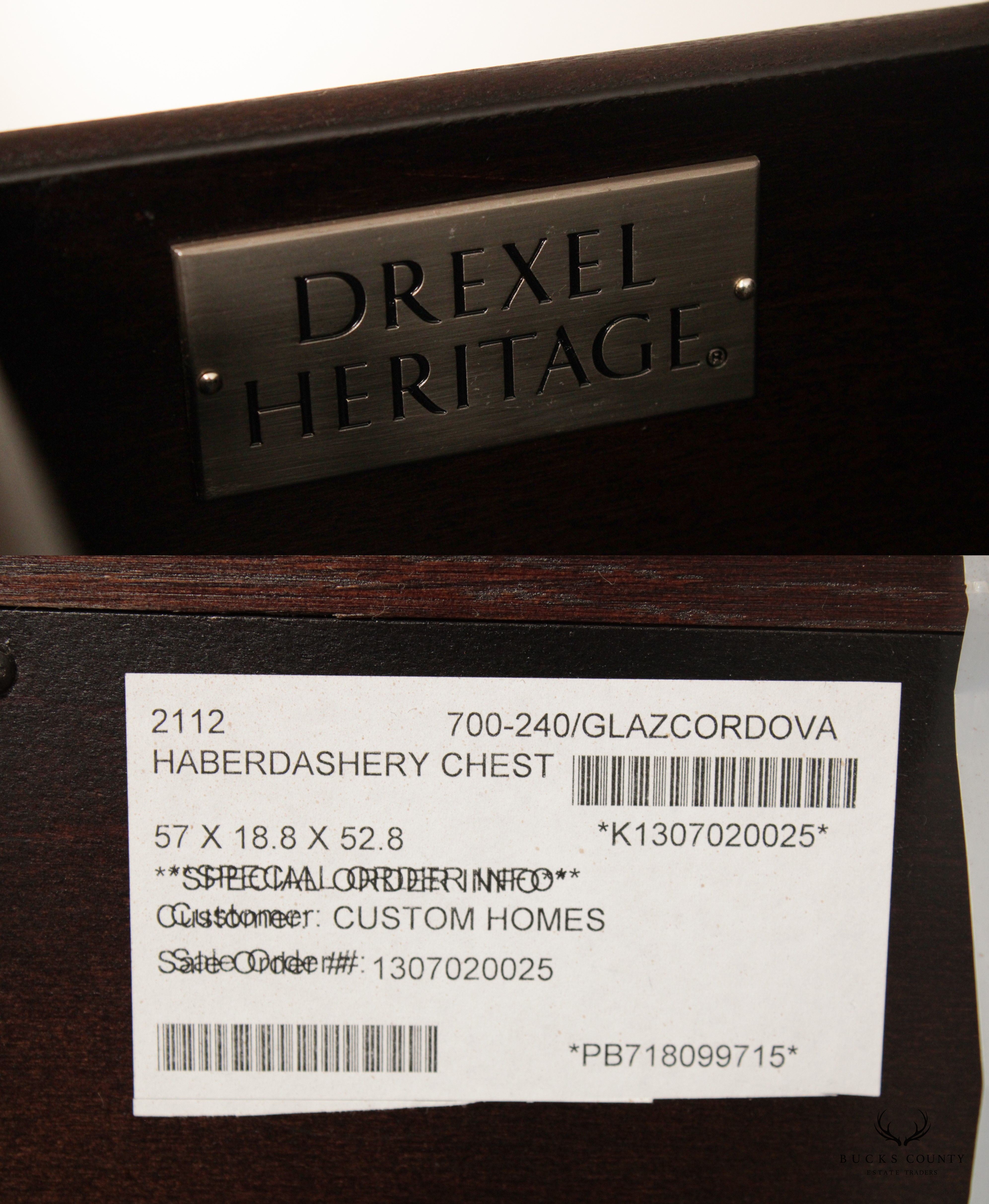Drexel Heritage Contemporary Style Faux Alligator Haberdashery Chest