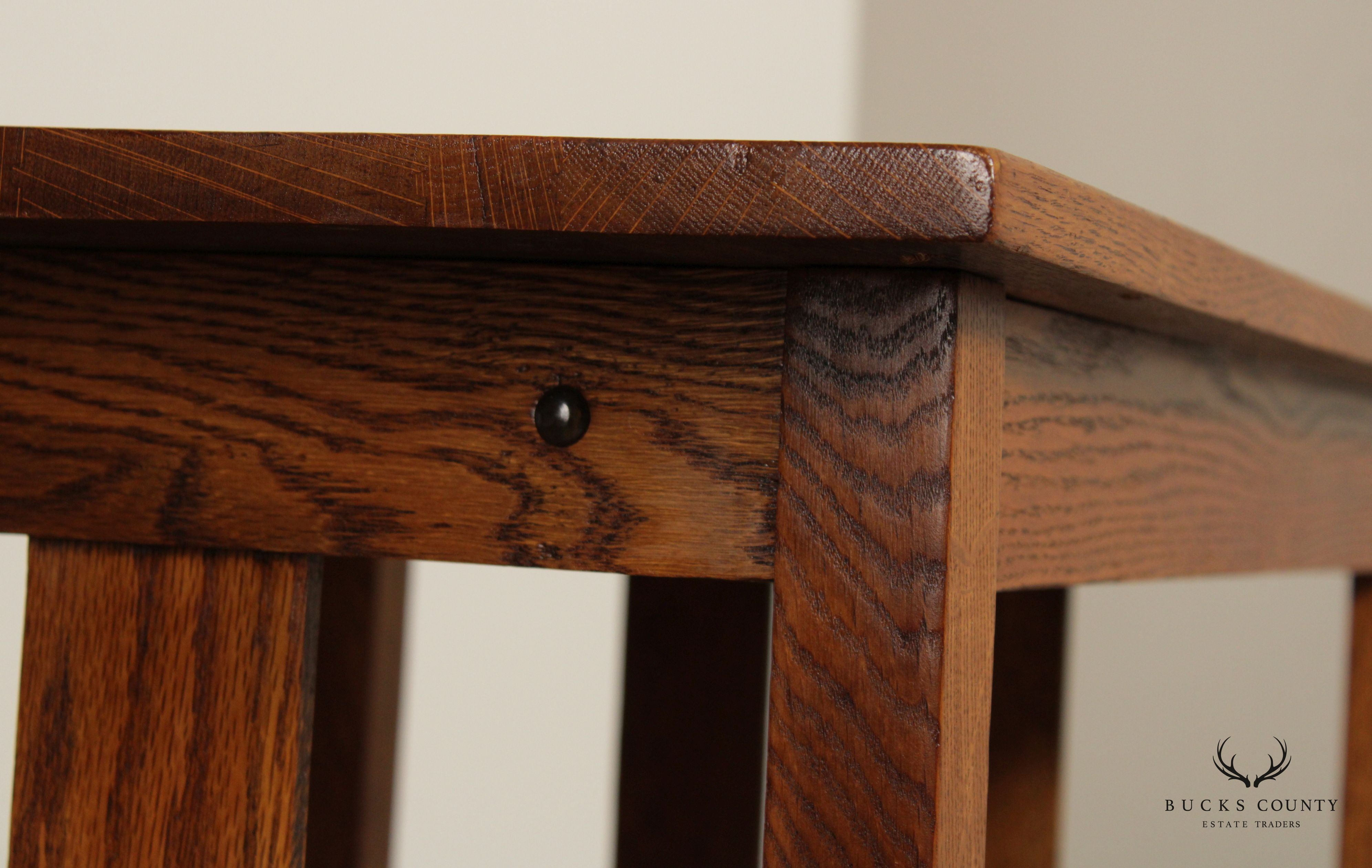Antique Mission Style Oak Writing Desk