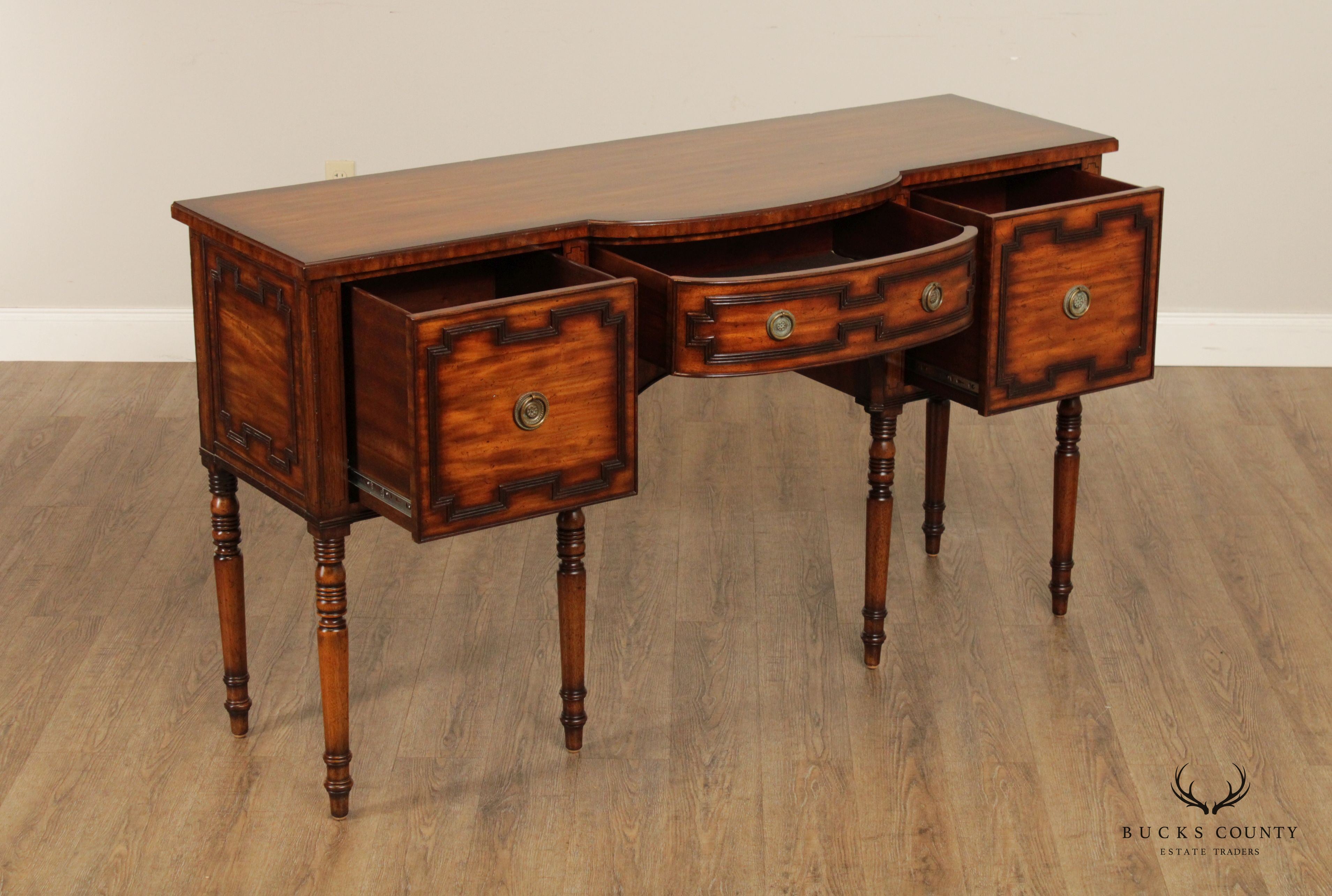 Maitland Smith Regency Style Bow Front Sideboard Server