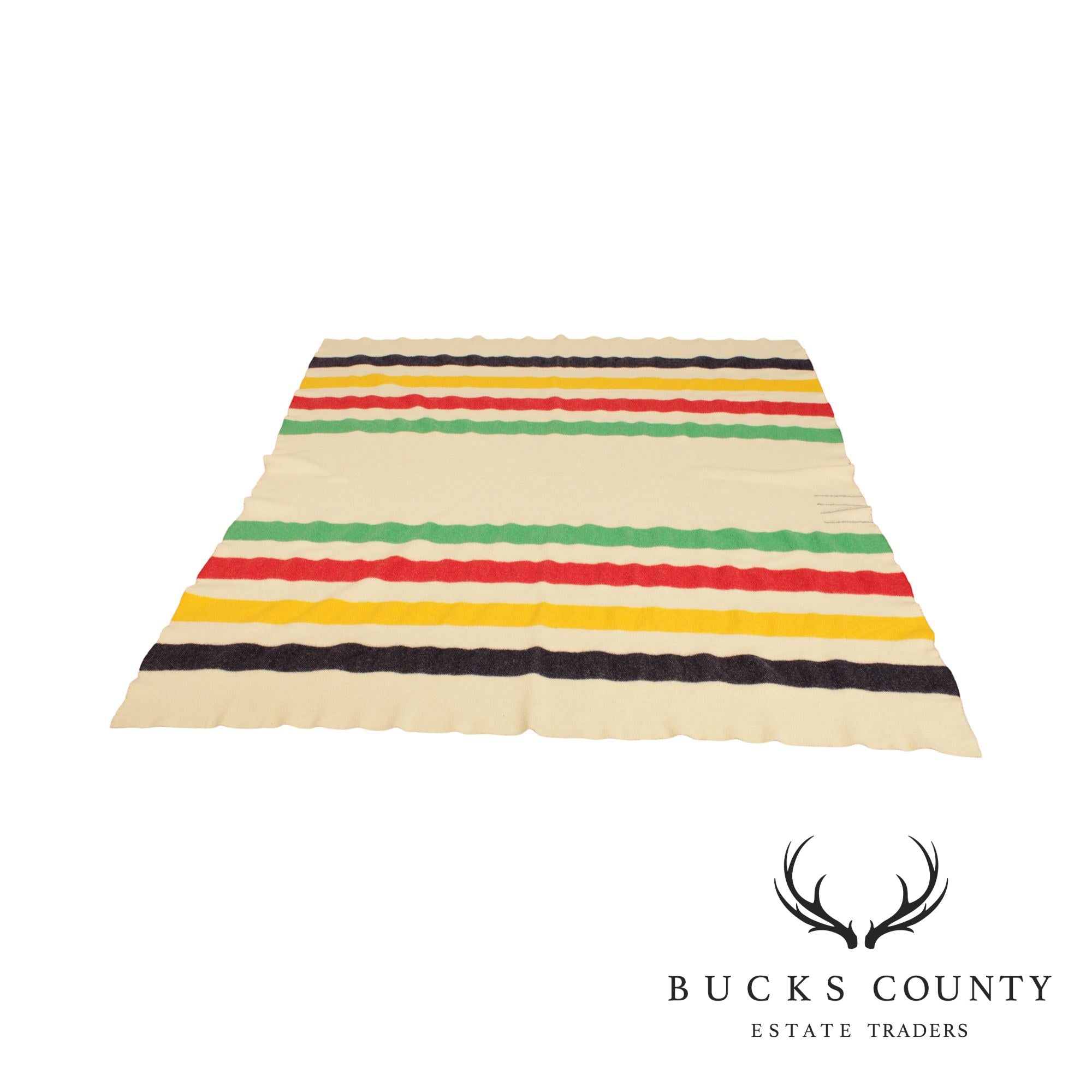 Vintage Hudsons Bay 4 Point Wool Blanket