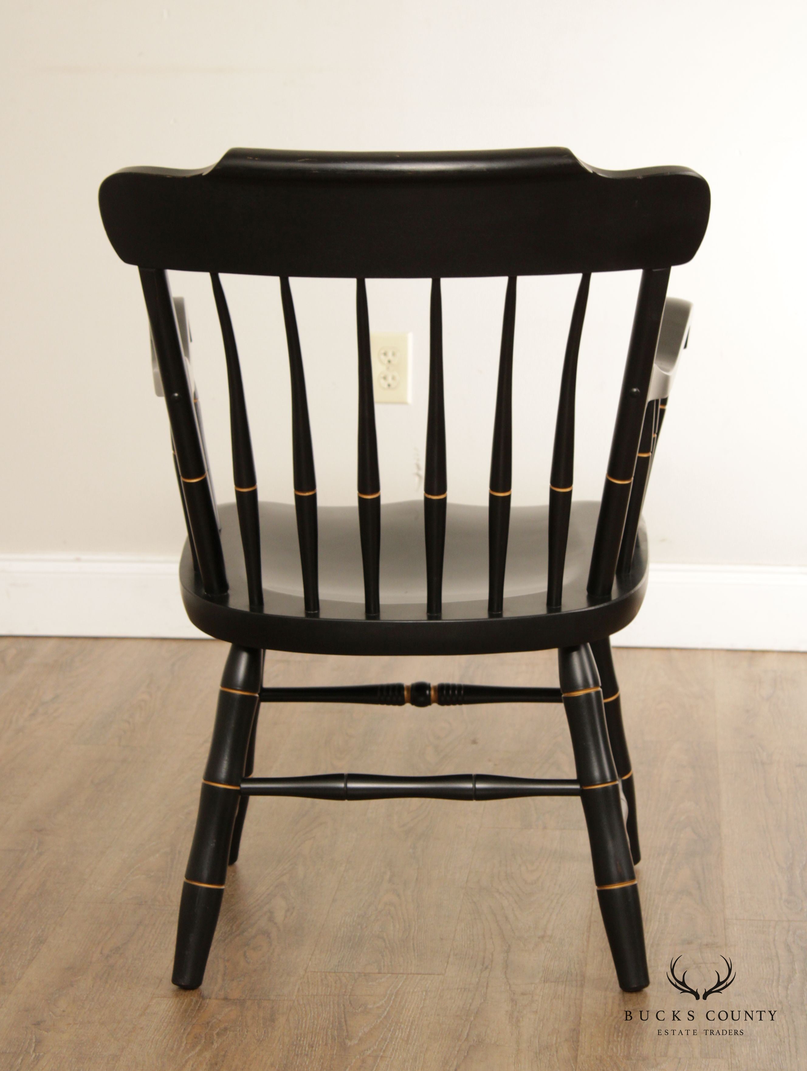 Moravian Seminary For Girls Black Painted Windsor Armchair