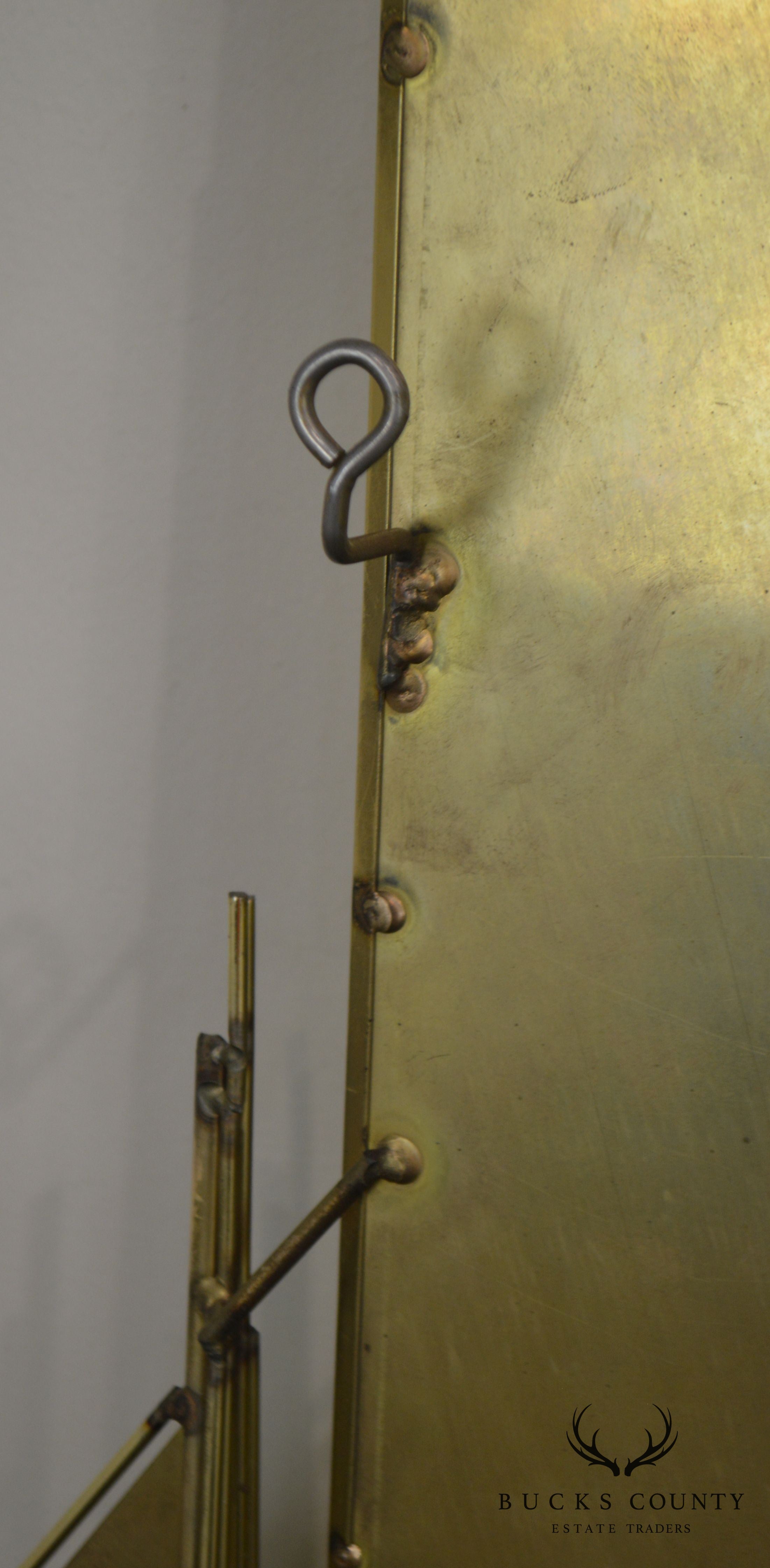 Curtis Jere Large Brass Wall Sculpture of Sailboat