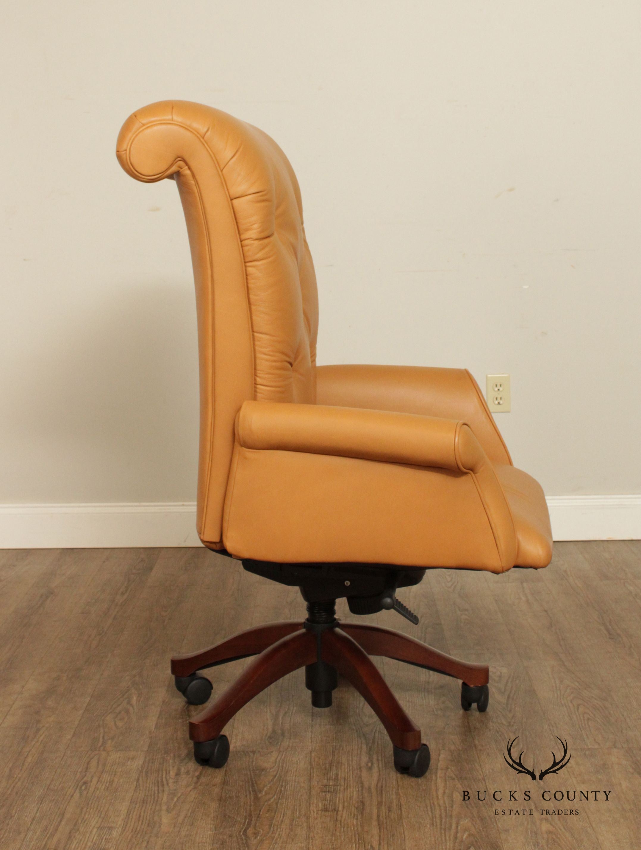 Leathercraft Tufted Leather Executive Office Armchair (C)