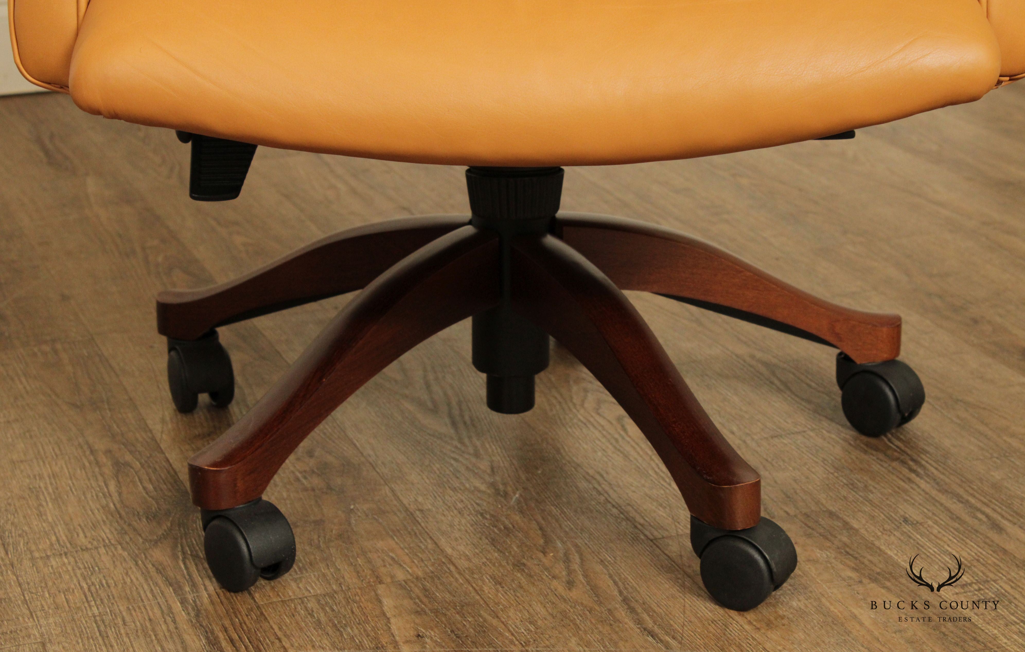 Leathercraft Tufted Leather Executive Office Armchair (H)