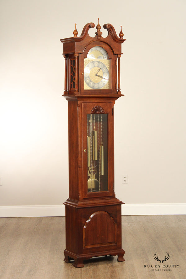 Ethan Allen Chippendale Style Cherry Grandfather Clock