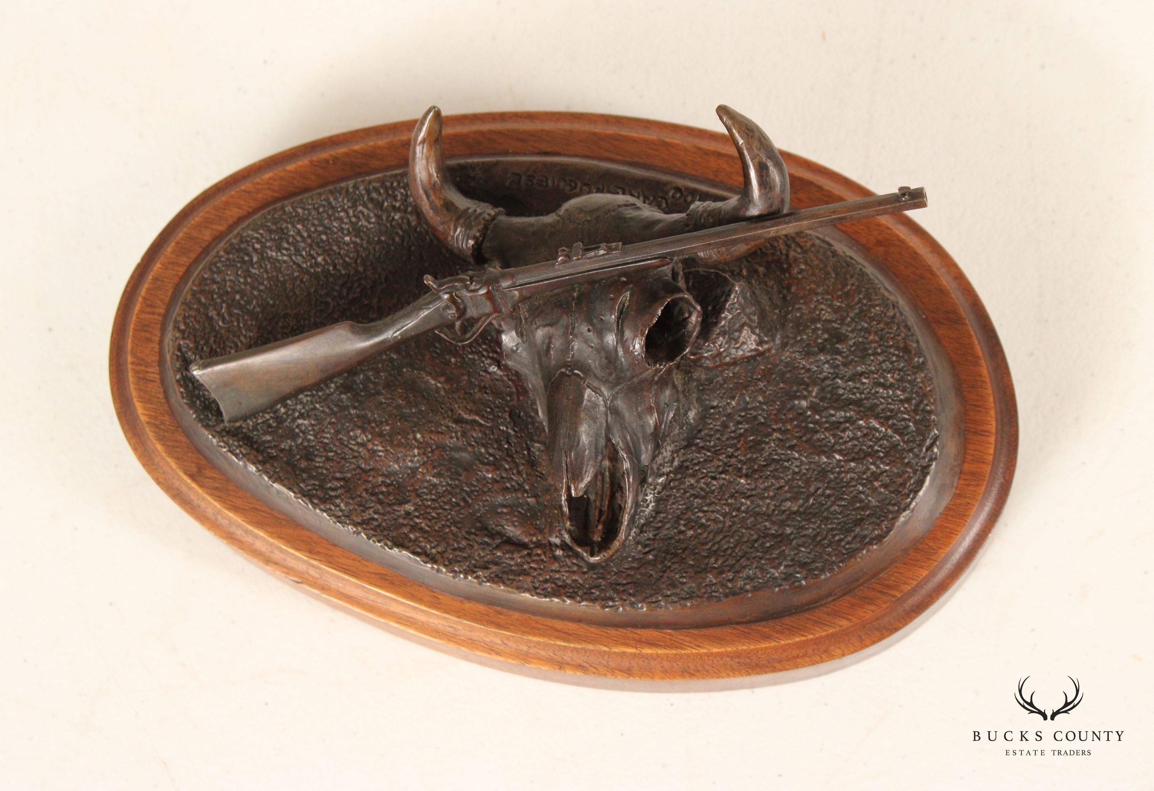 Carl Pugliese Western Style 'Sharps Big Fifty' Bronze Sculpture