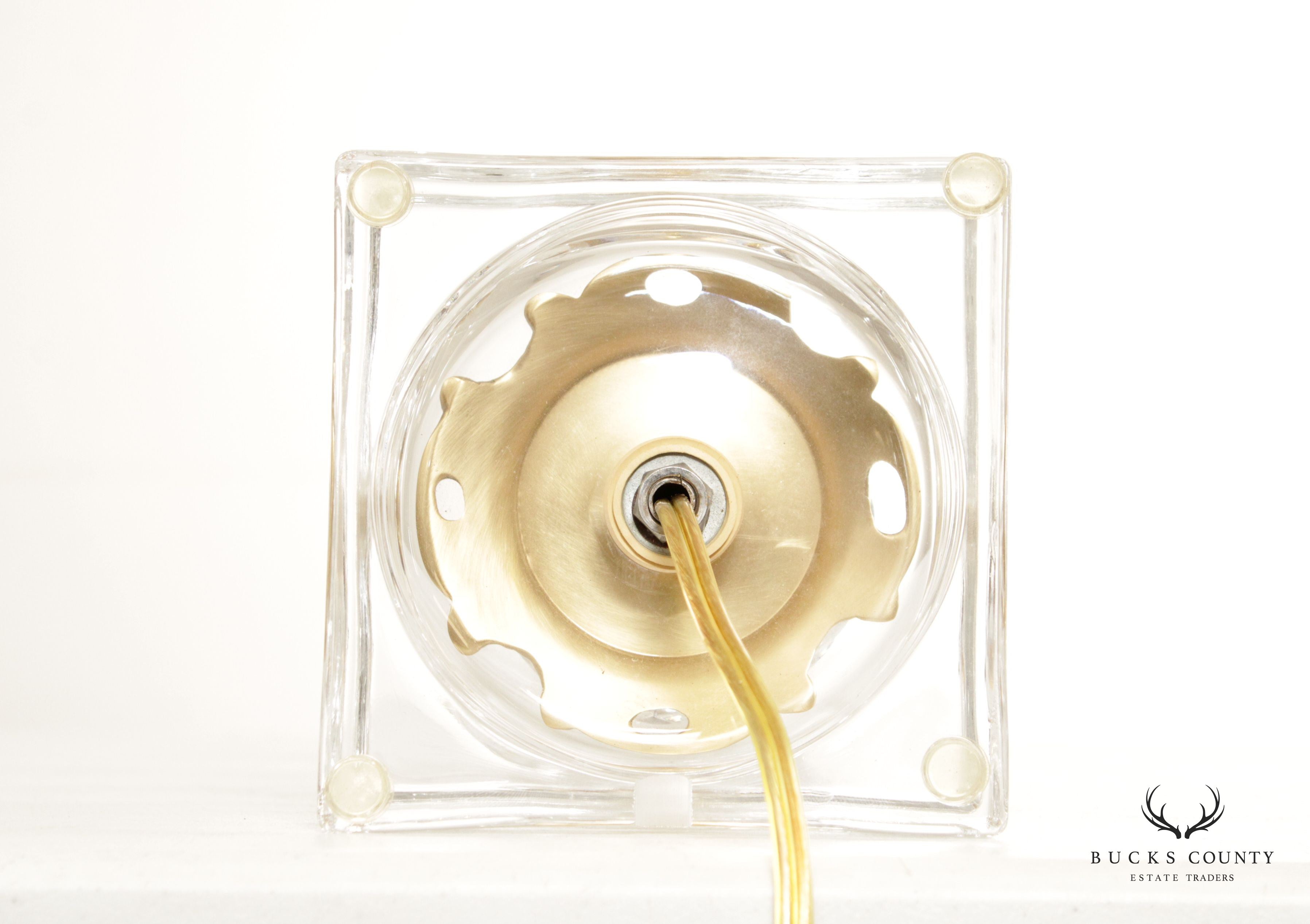 Chelsea House Crystal and Brass Table Lamp