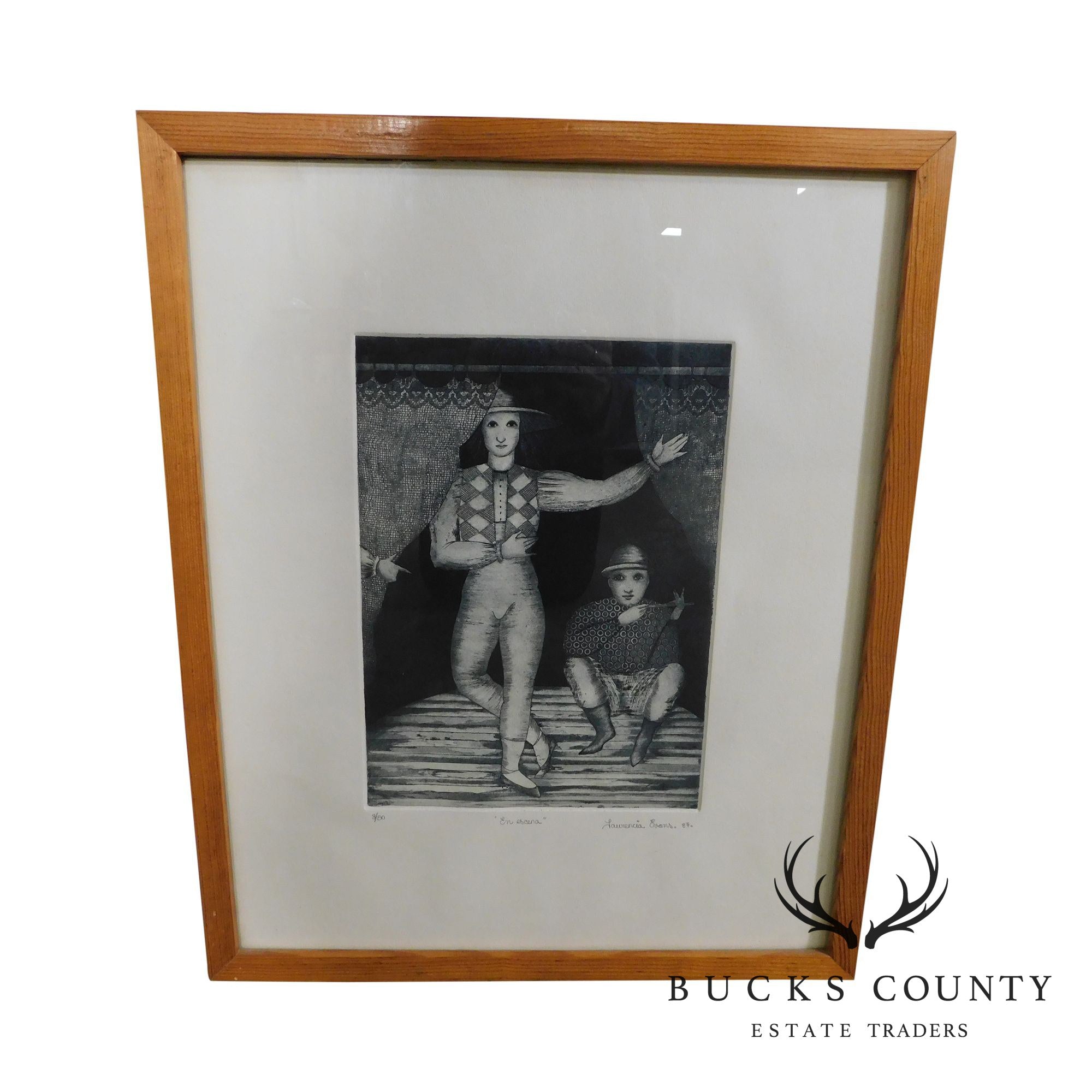 Laurencia Evans 'En Escena' Framed Engraving