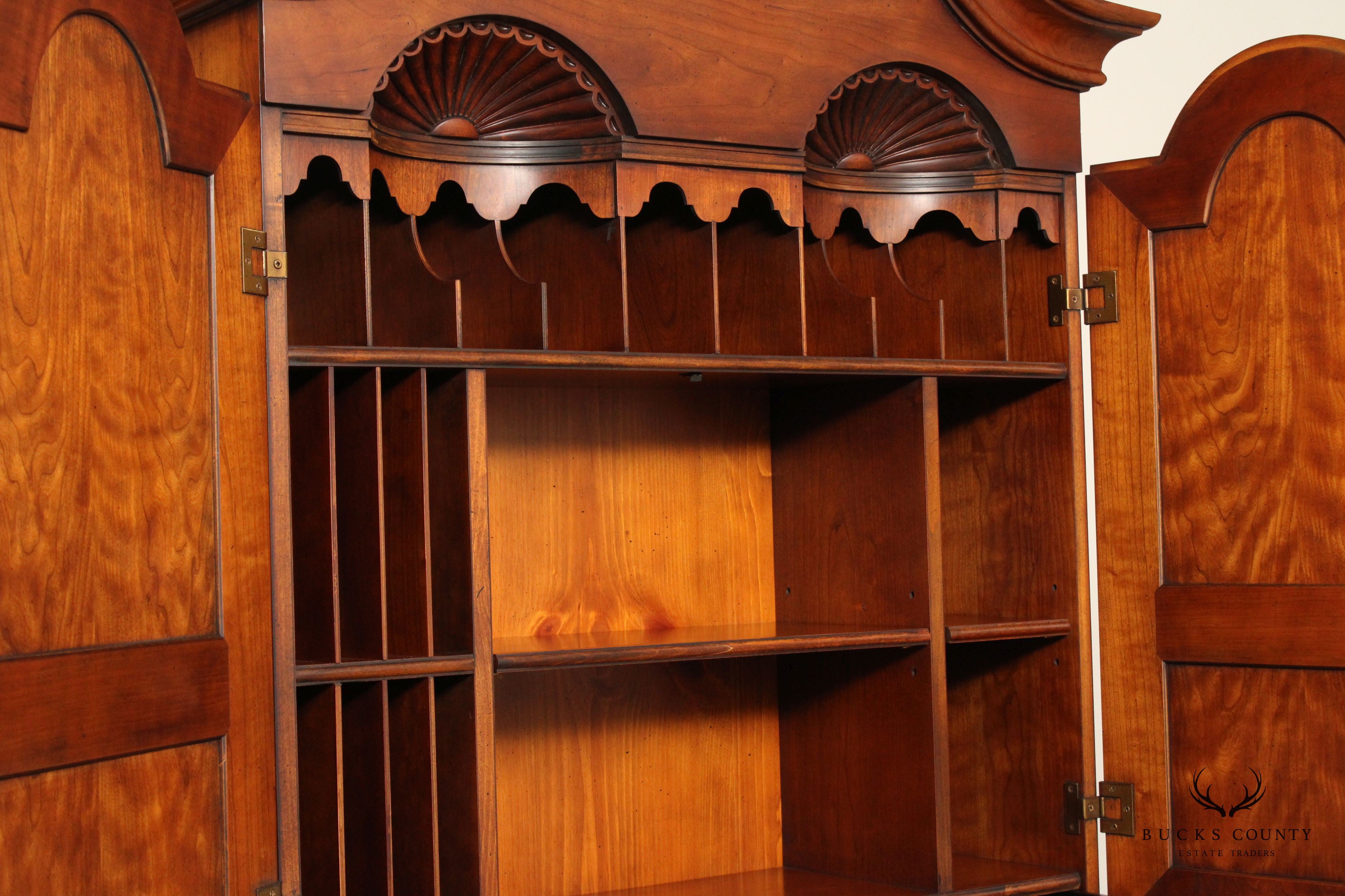 Wright Table Co. Chippendale Style Cherry Secretary Desk