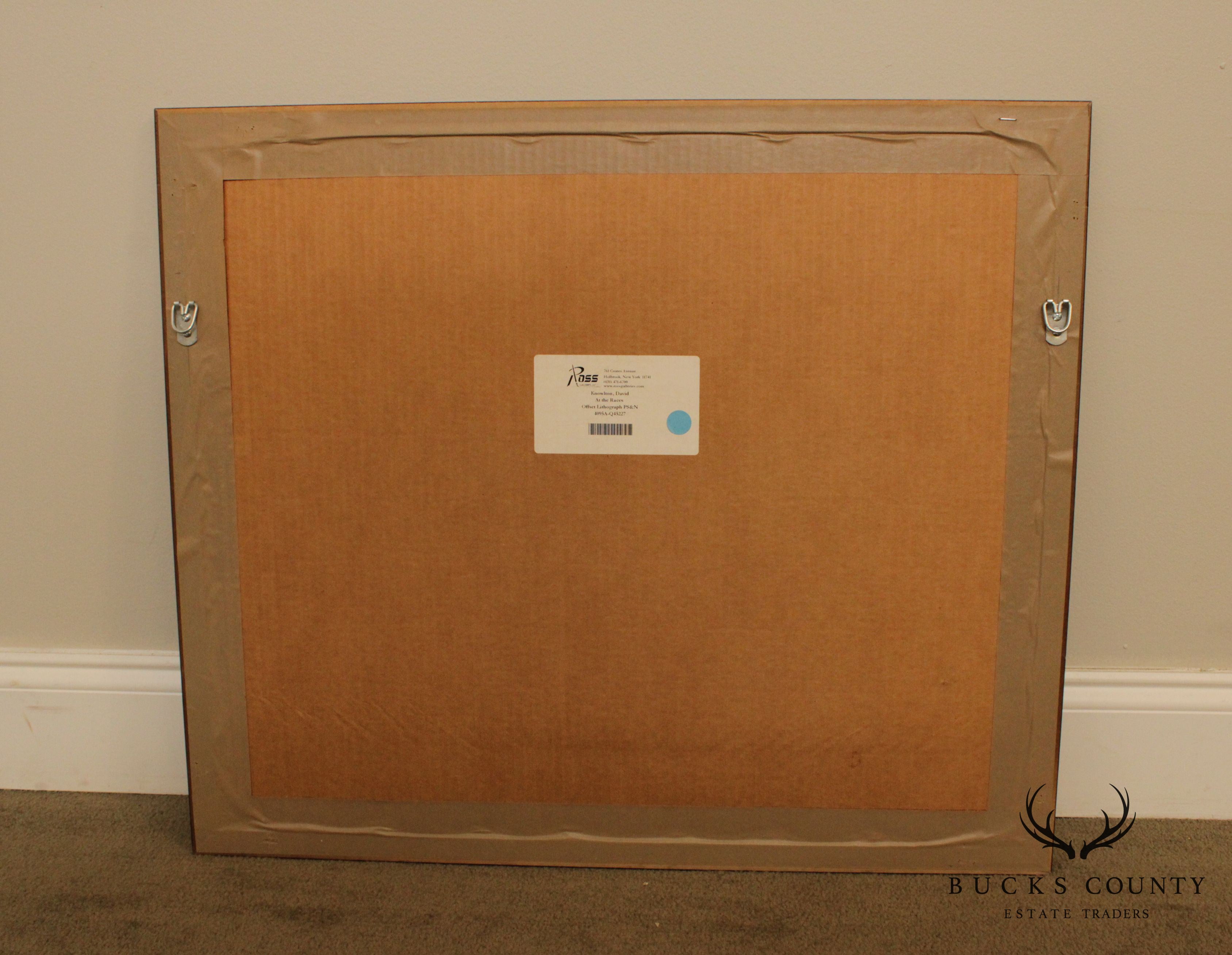 David Knowlton 'At the Races' Pencil Signed Offset Lithograph