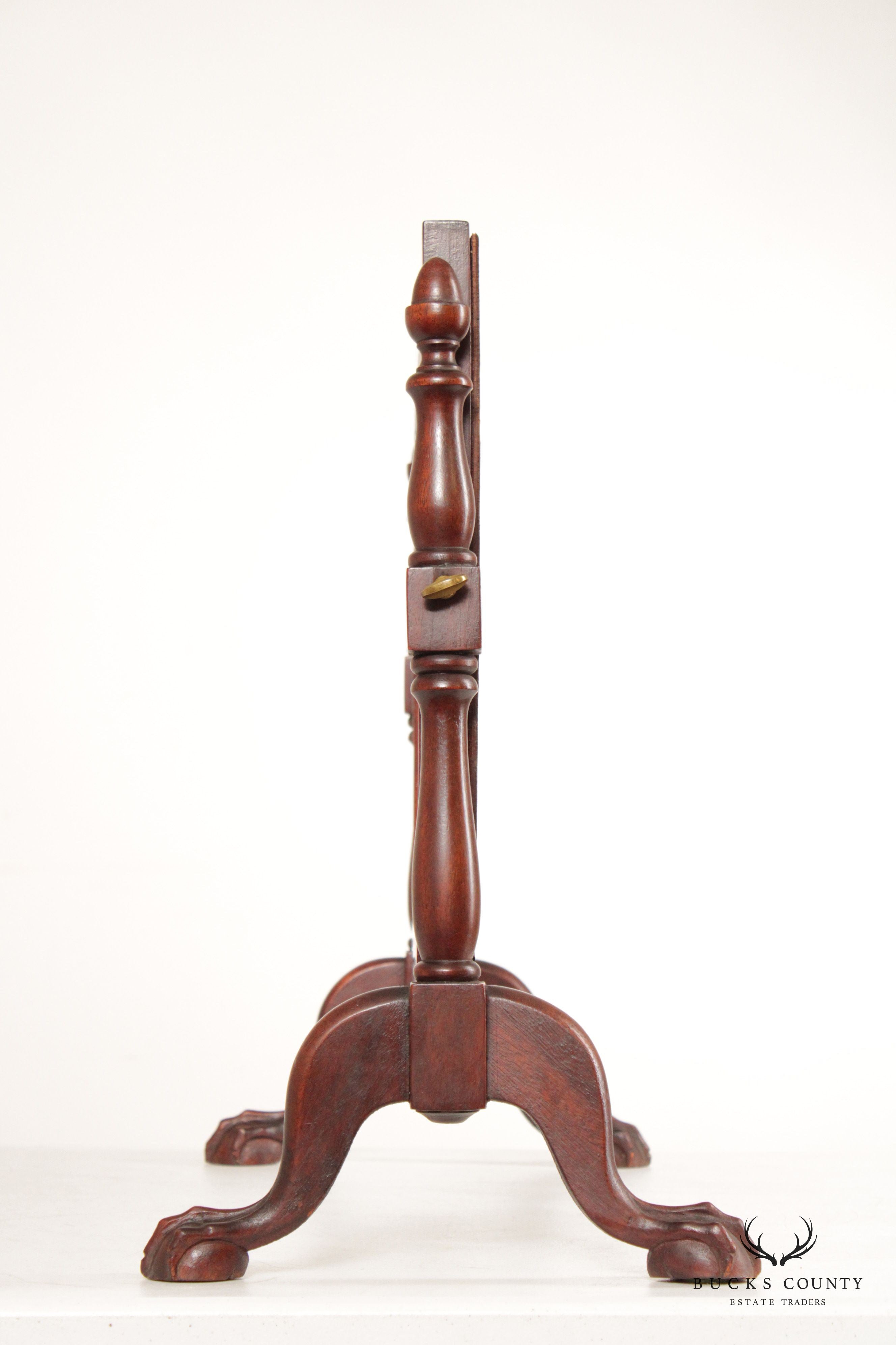 Chippendale Style Carved Mahogany Table Mirror