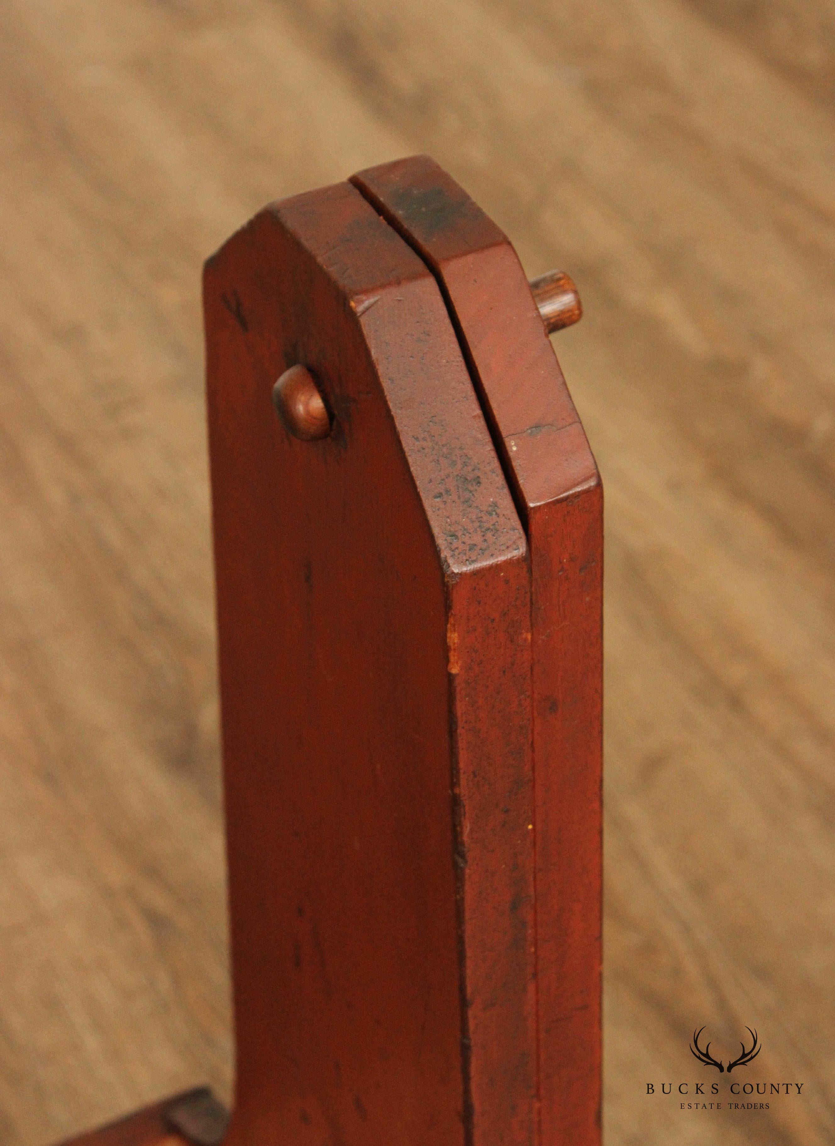 Antique American Red Painted Swing Cradle