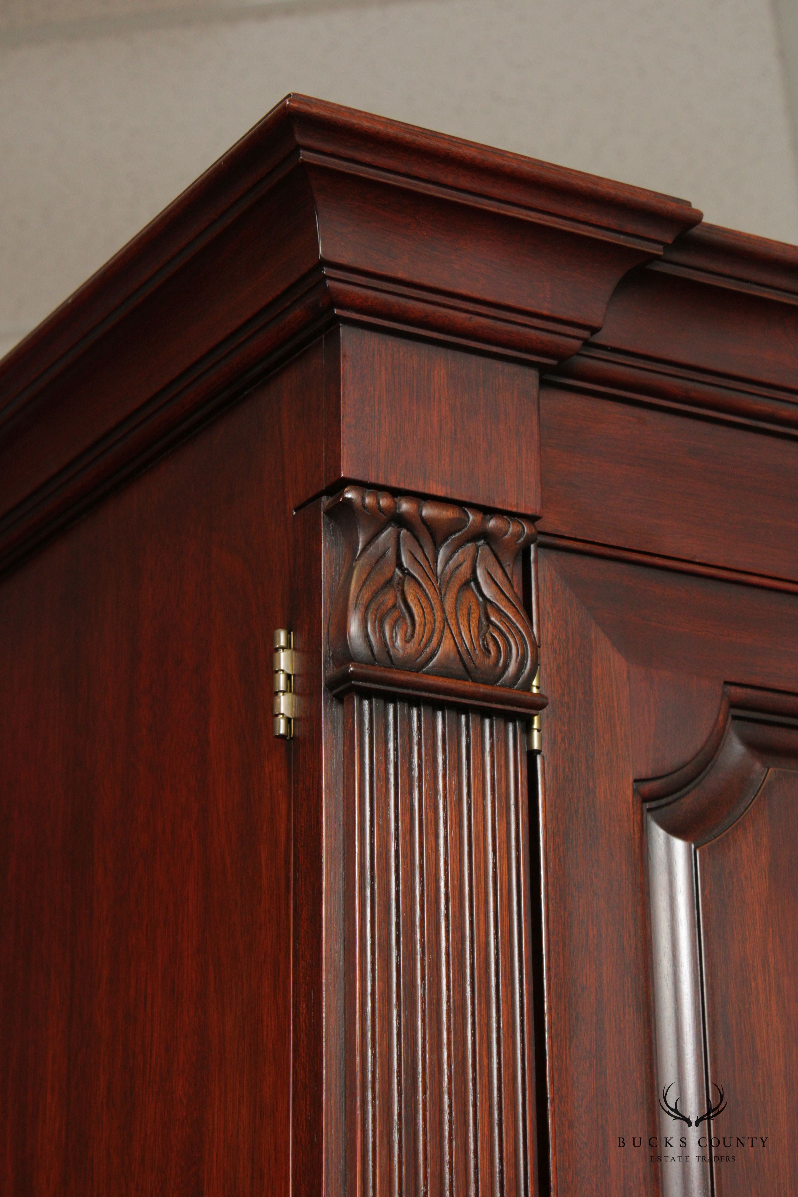 Henkel Harris Mahogany Bombe Armoire Cabinet