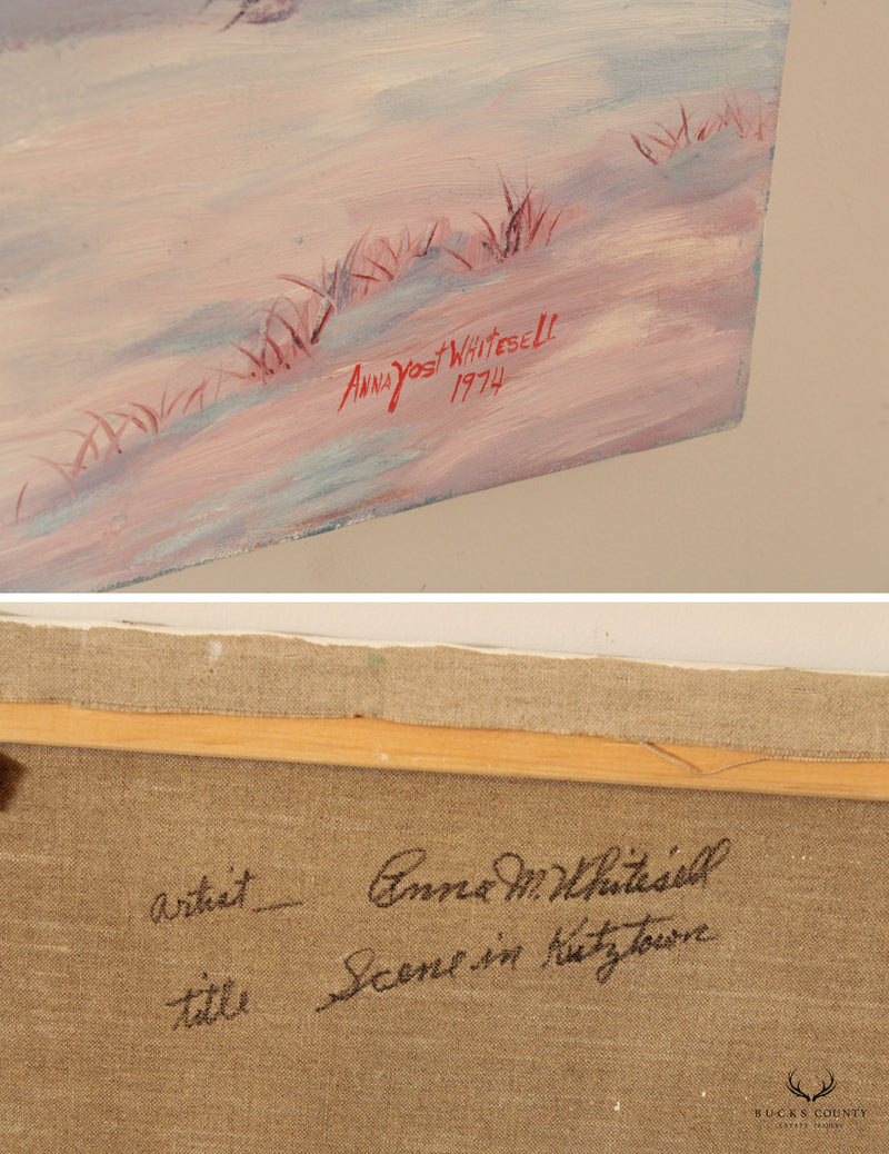 Ann Yost Whitesell 'Scene in Kutztown' Original Oil Painting