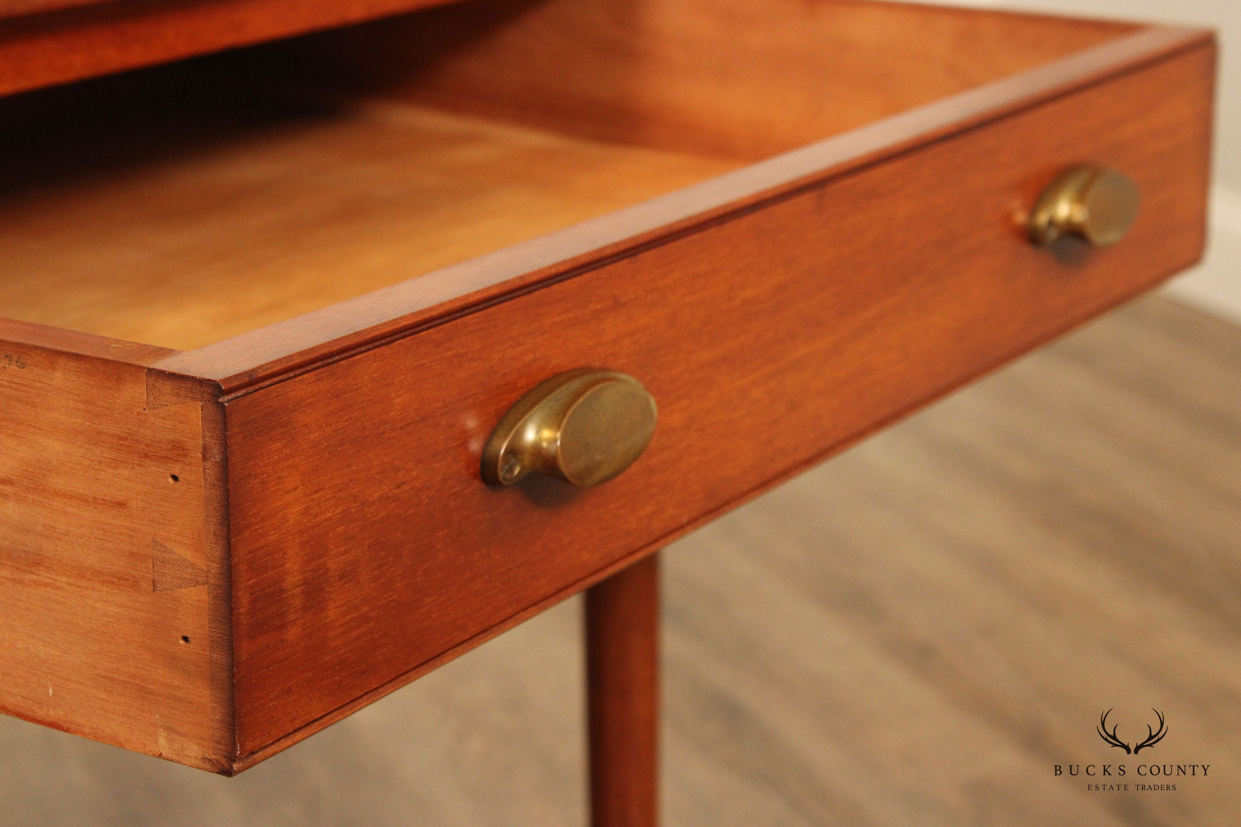 Sheraton Style Antique Mahogany One-Drawer Writing or Side Table