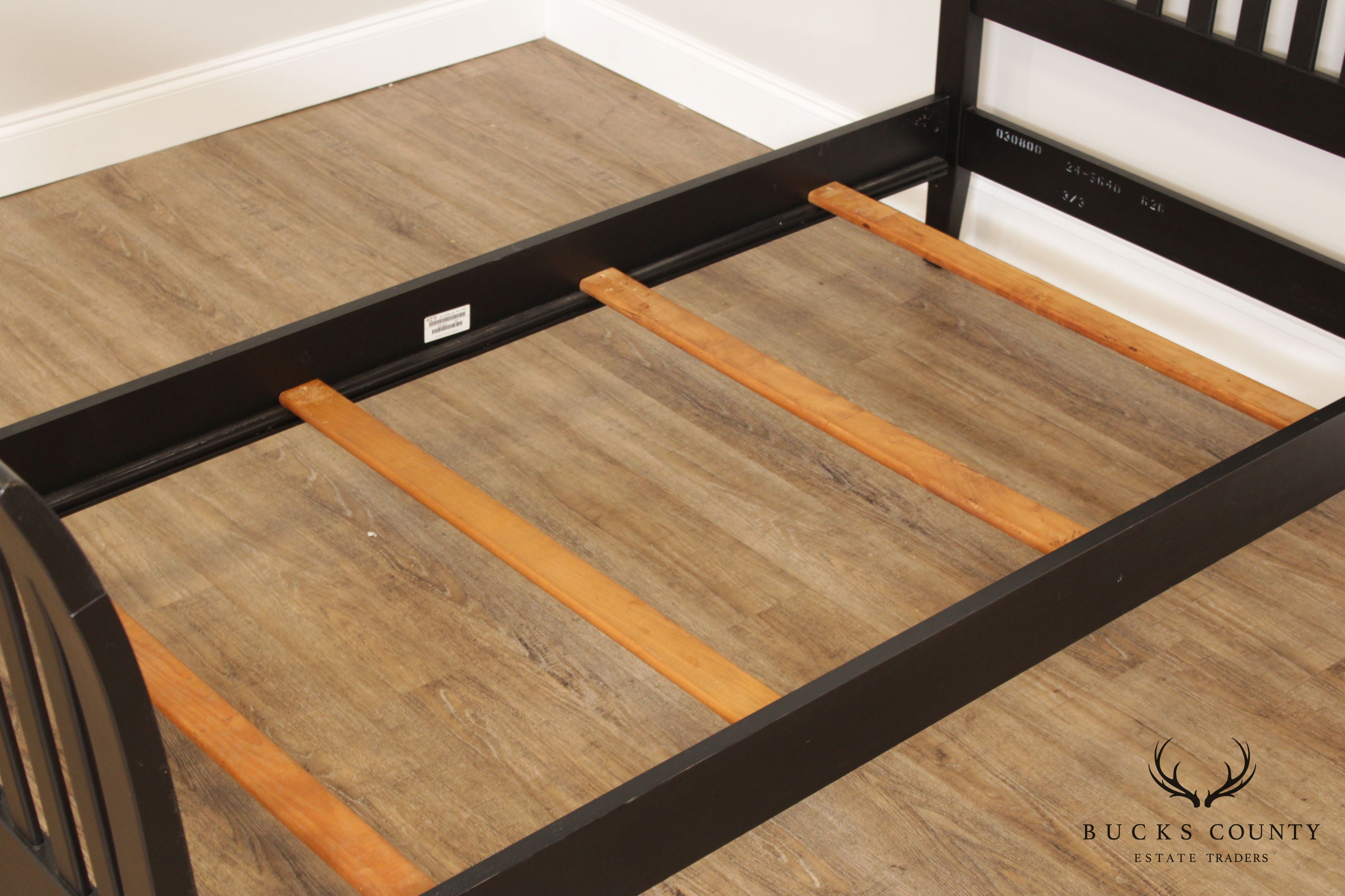 Ethan Allen American Impressions Black Painted Twin Sleigh Bed