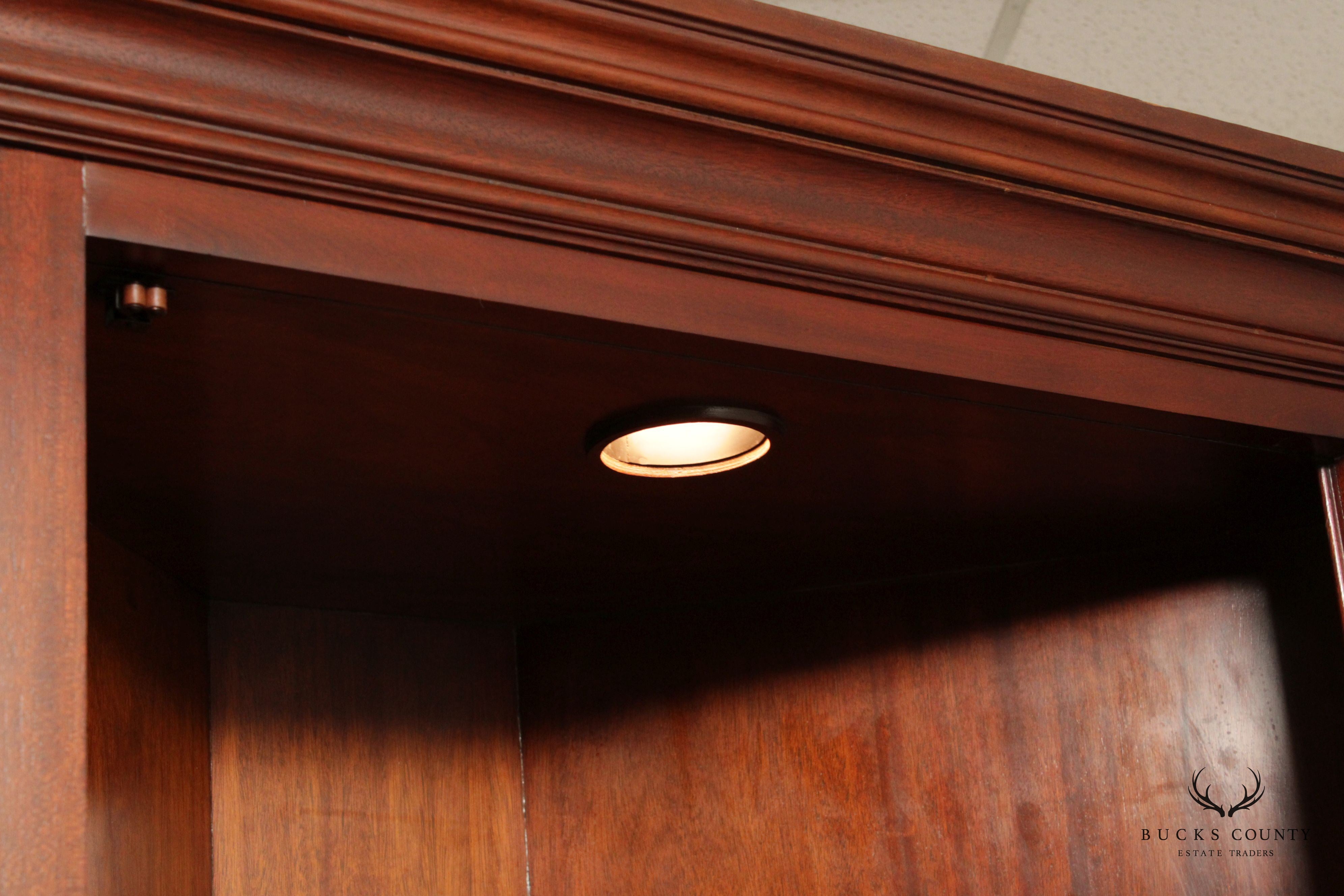 Councill Chippendale Style Mahogany Corner Cabinet