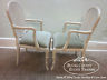 Pair of Faux Naturalistic White Washed Arm Chairs