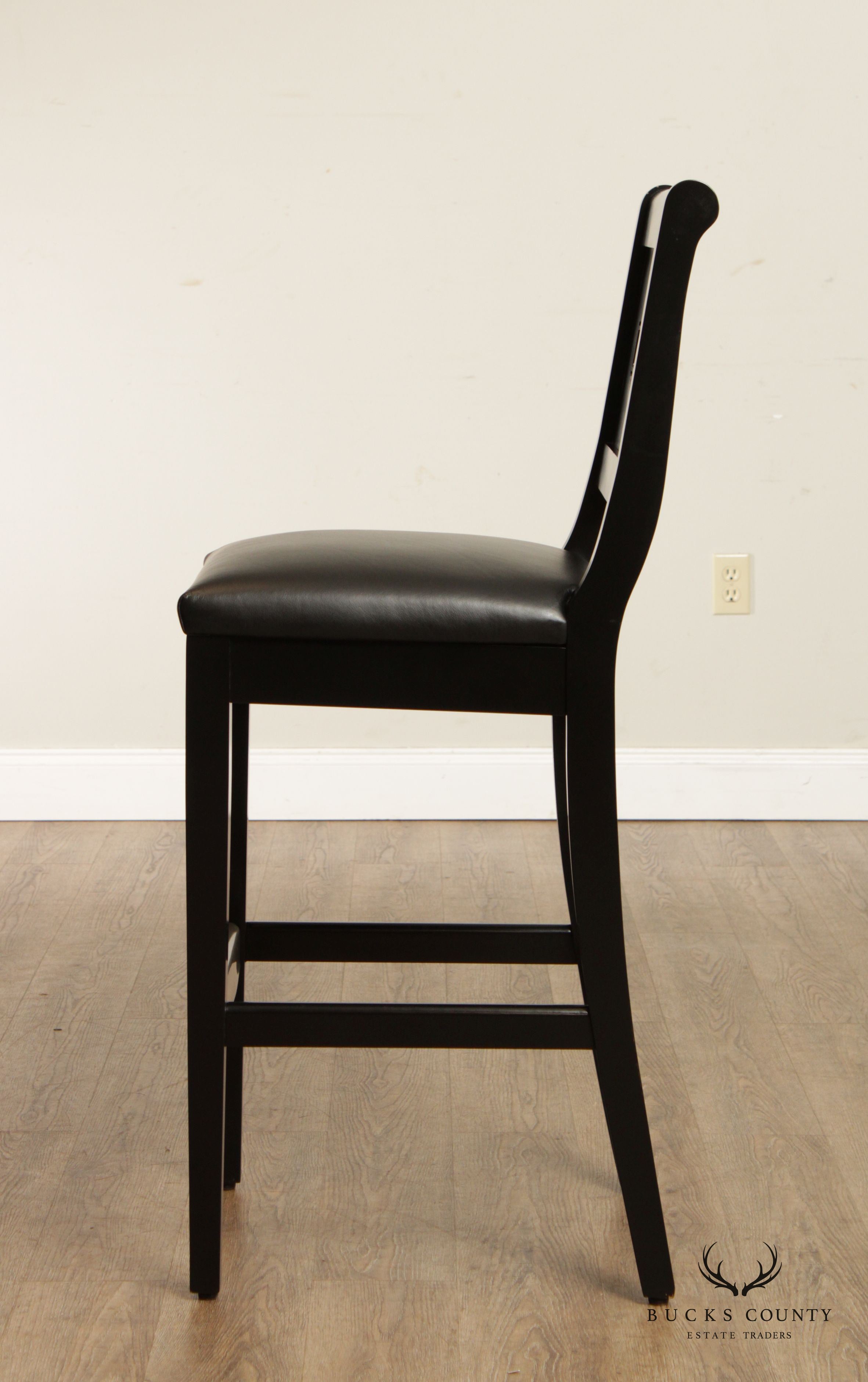 Classic Leather Inc. Enthusiast Collection Set of Four Harley Davidson Bar Stools