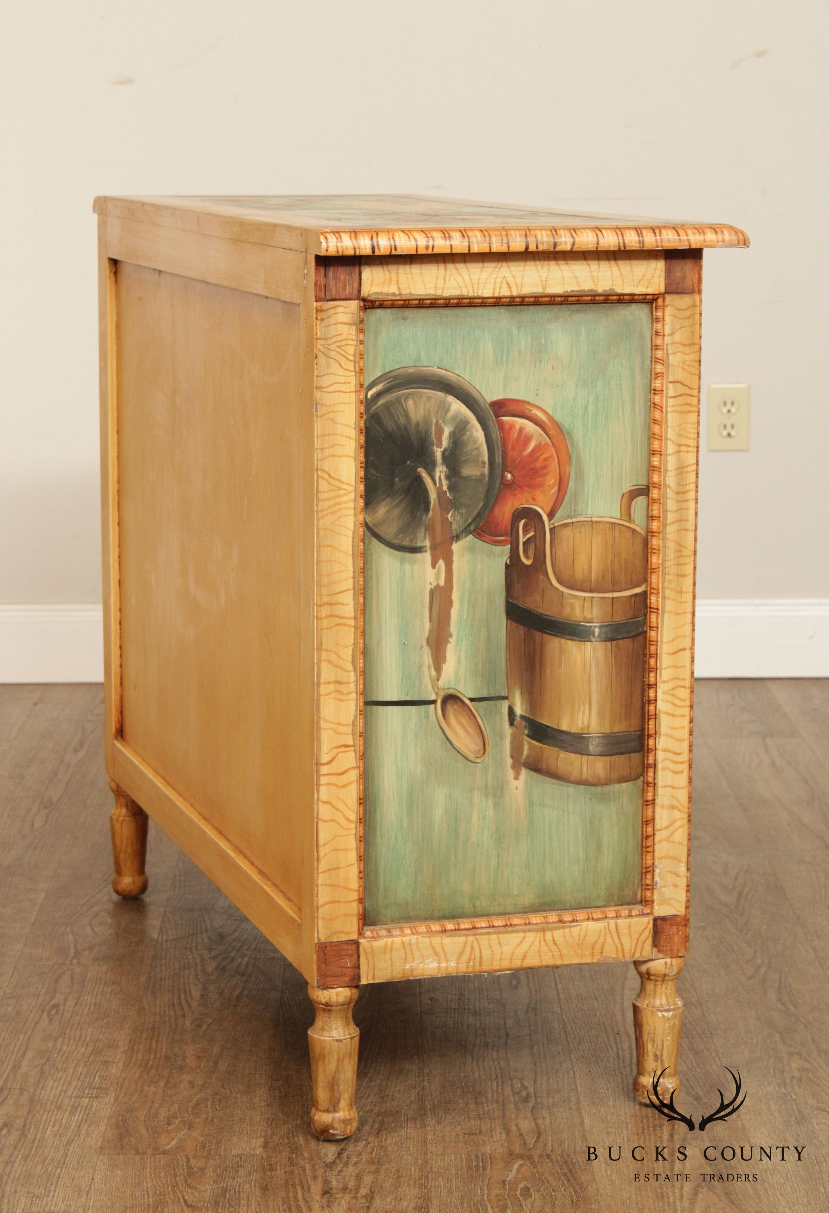 Country Style Hand Painted Cupboard