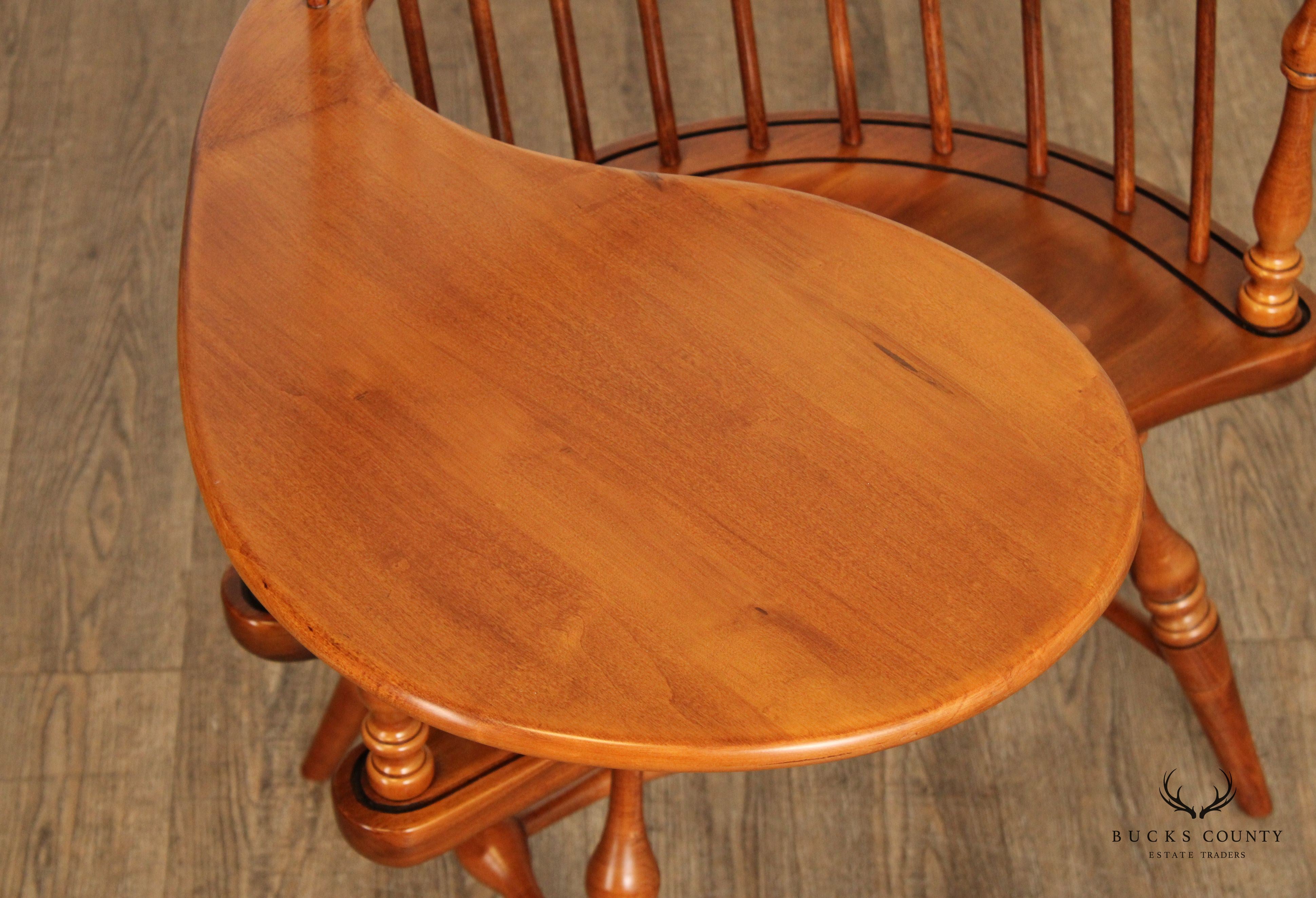 FREDERICK DUCKLOE CHERRY WINDSOR STYLE WRITING ARMCHAIR