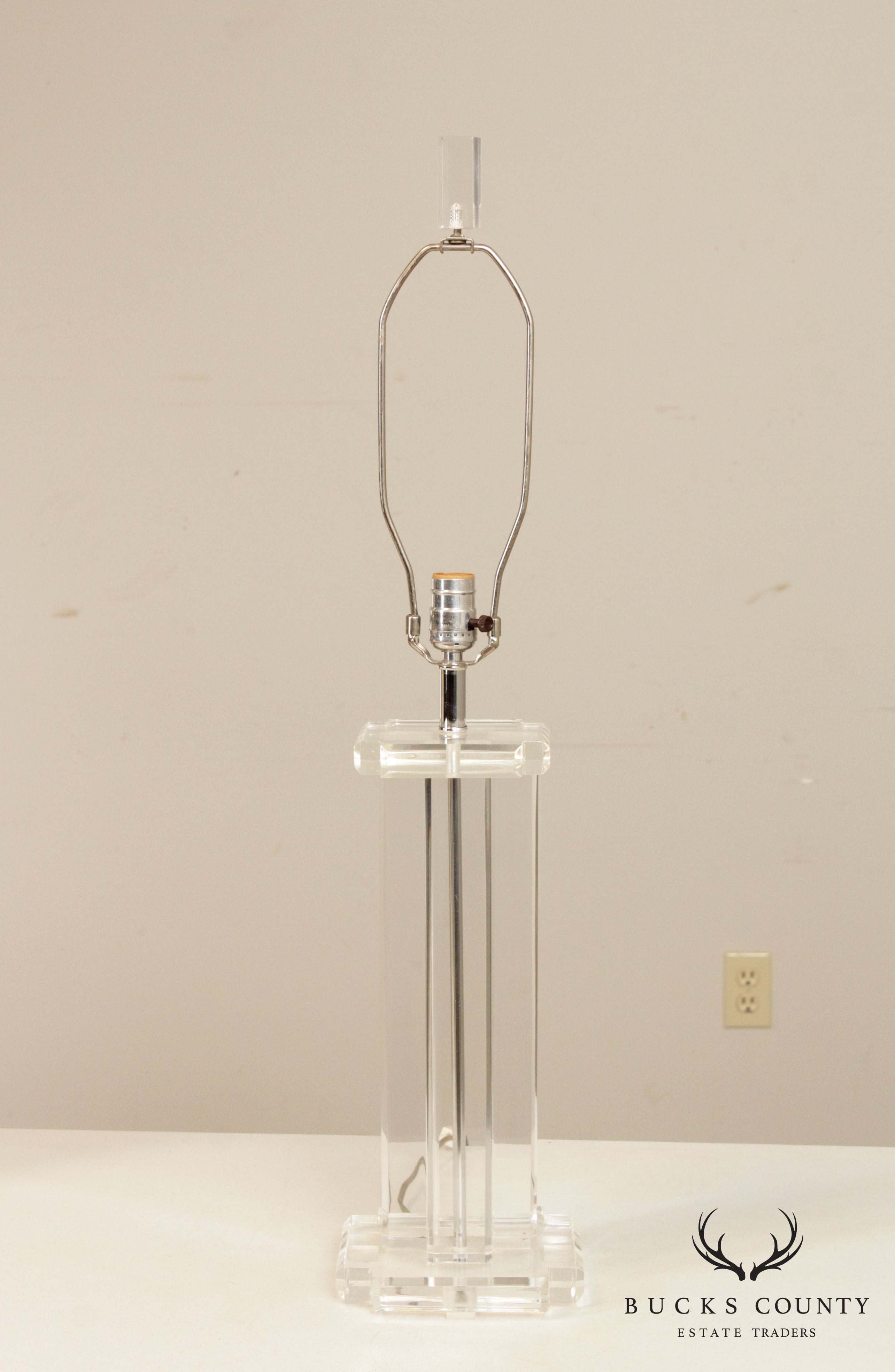 Clearlite by Bauer Vintage Acrylic Table Lamp