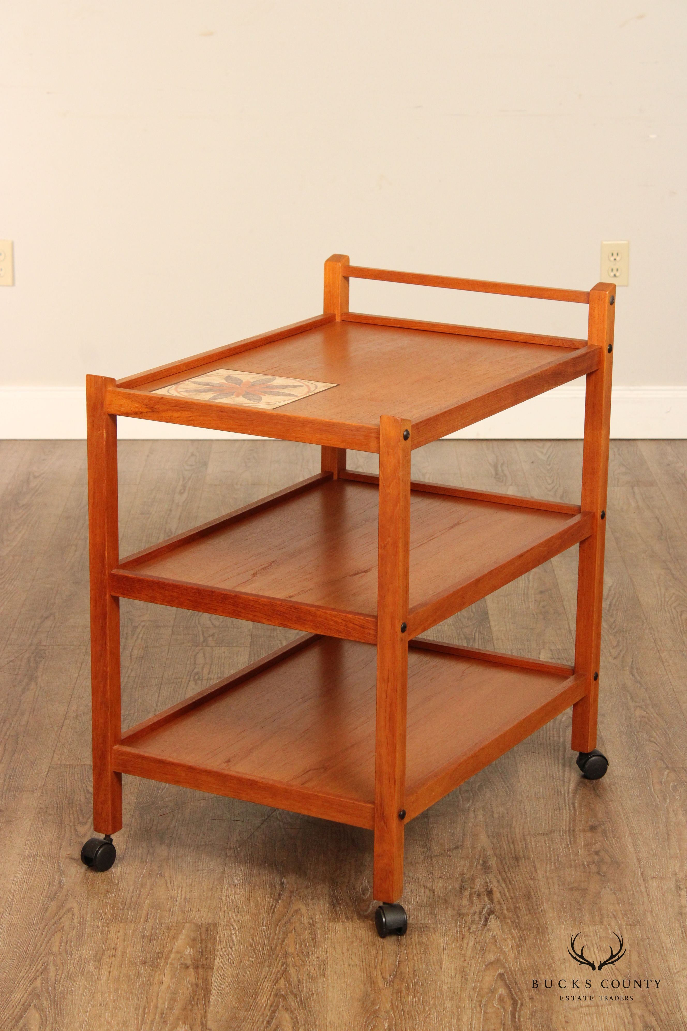 Brdr. Furbo Danish Modern Teak Bar Cart Trolley