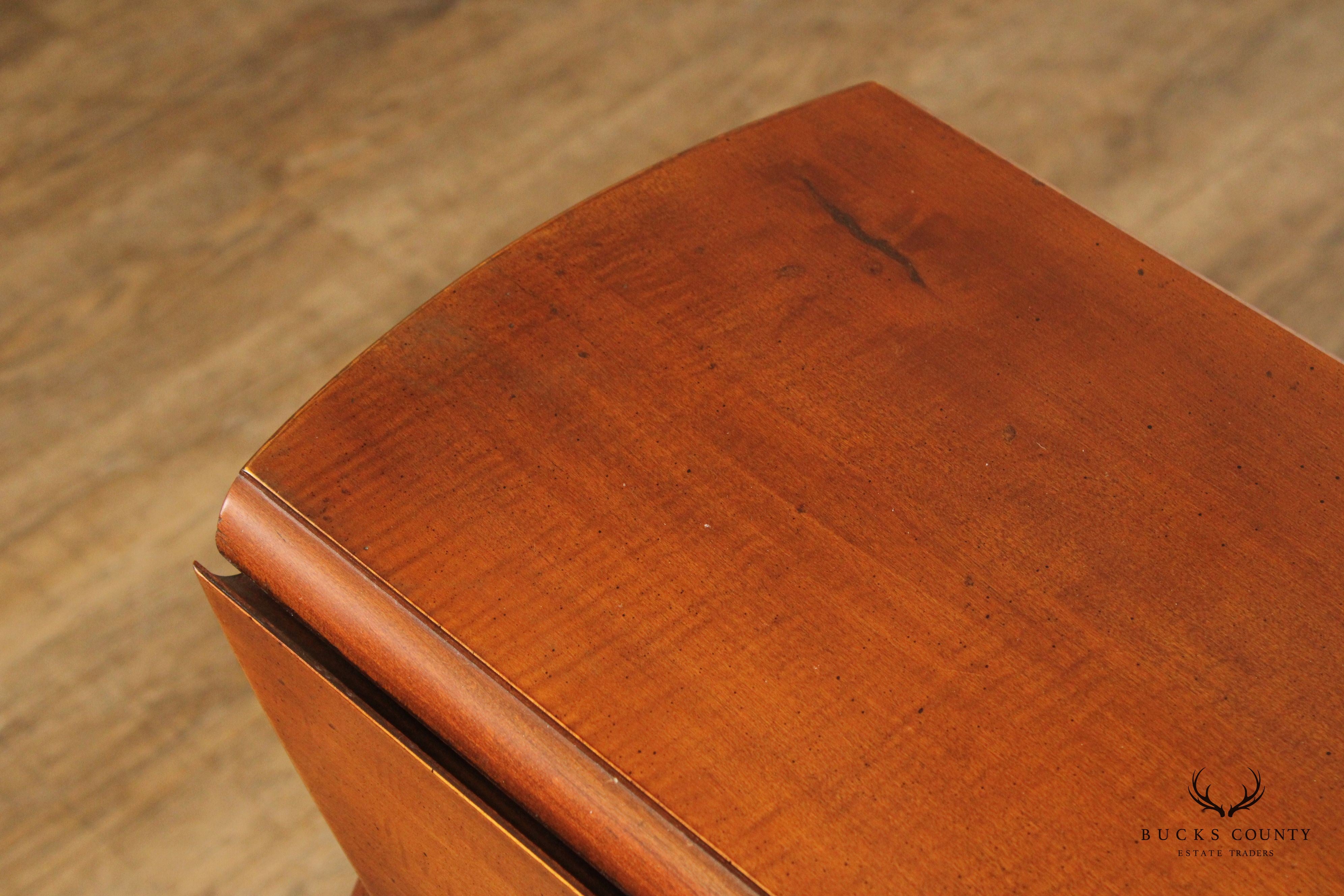 Chippendale Style Ball And Claw Drop Leaf Crescent Table