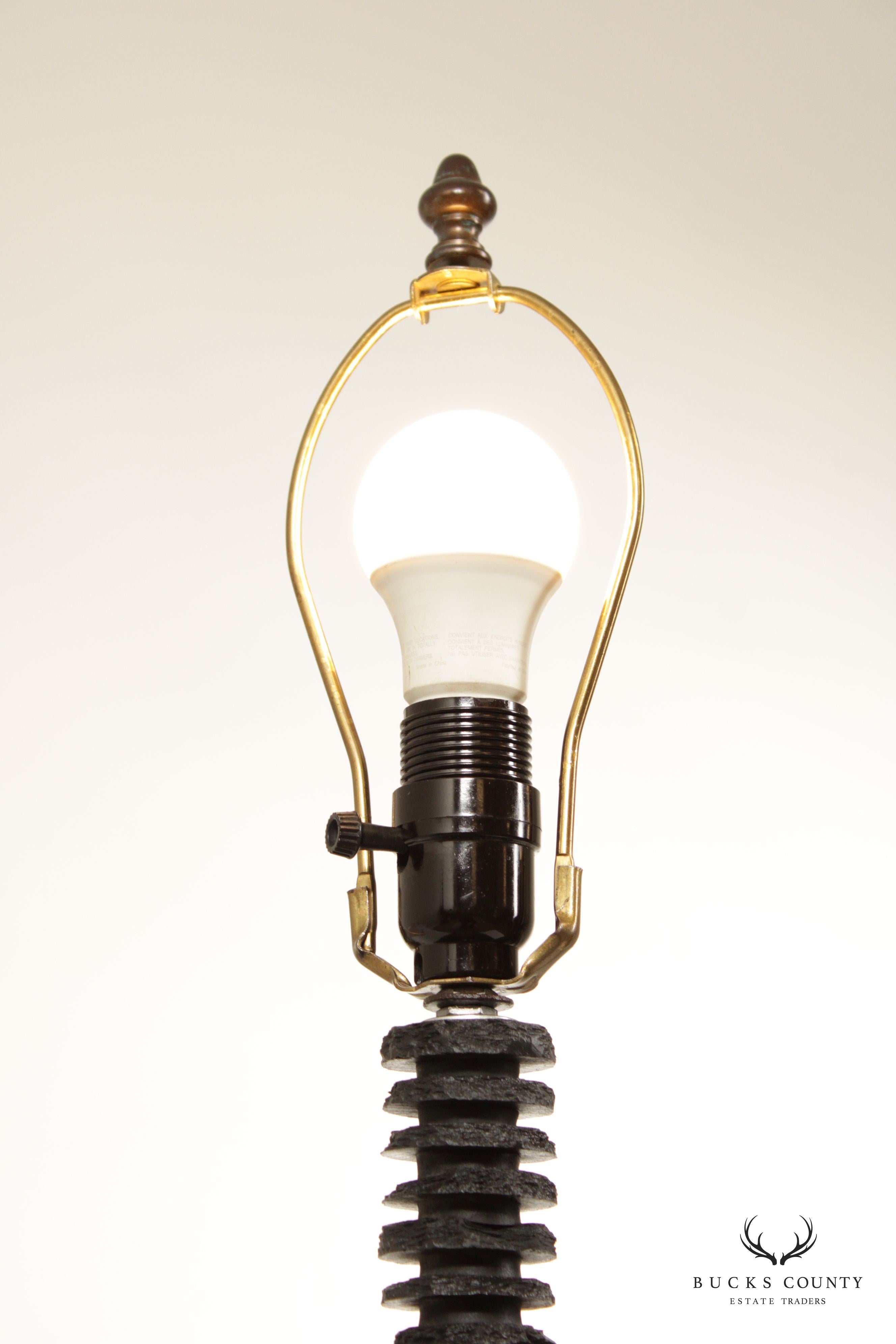 Jeffrey Greene Studio Design Contemporary Style Black Slate Table Lamp with Shade