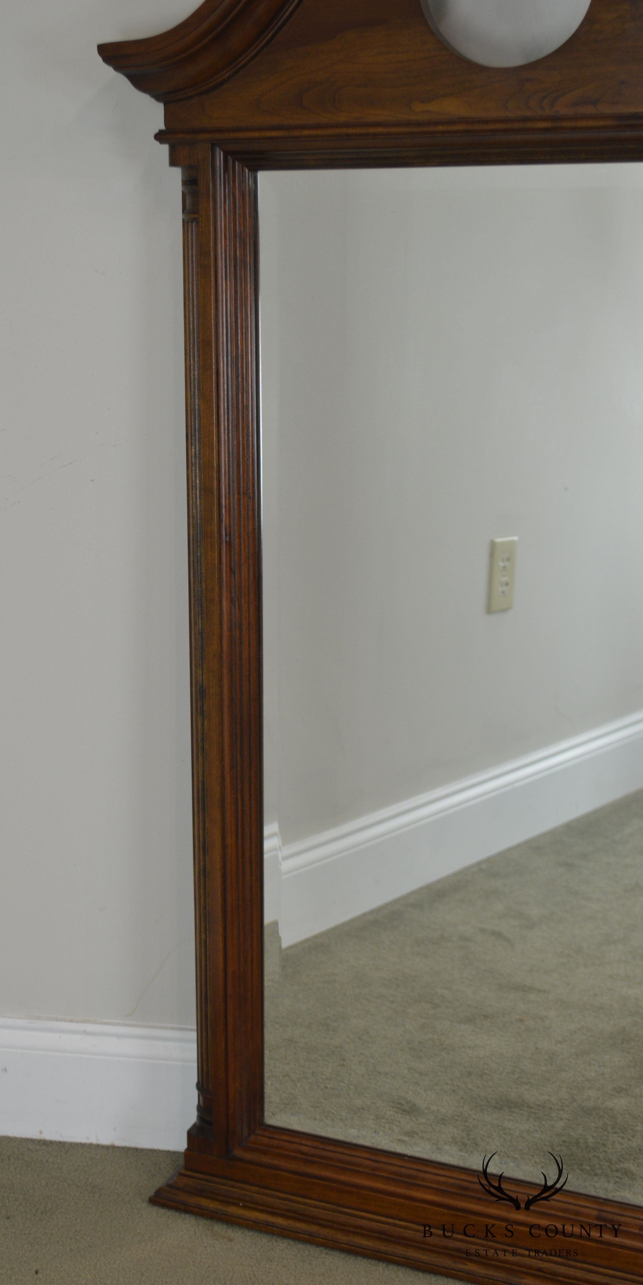 Jamestown Sterling Solid Cherry Arch Top Beveled Wall Mirror