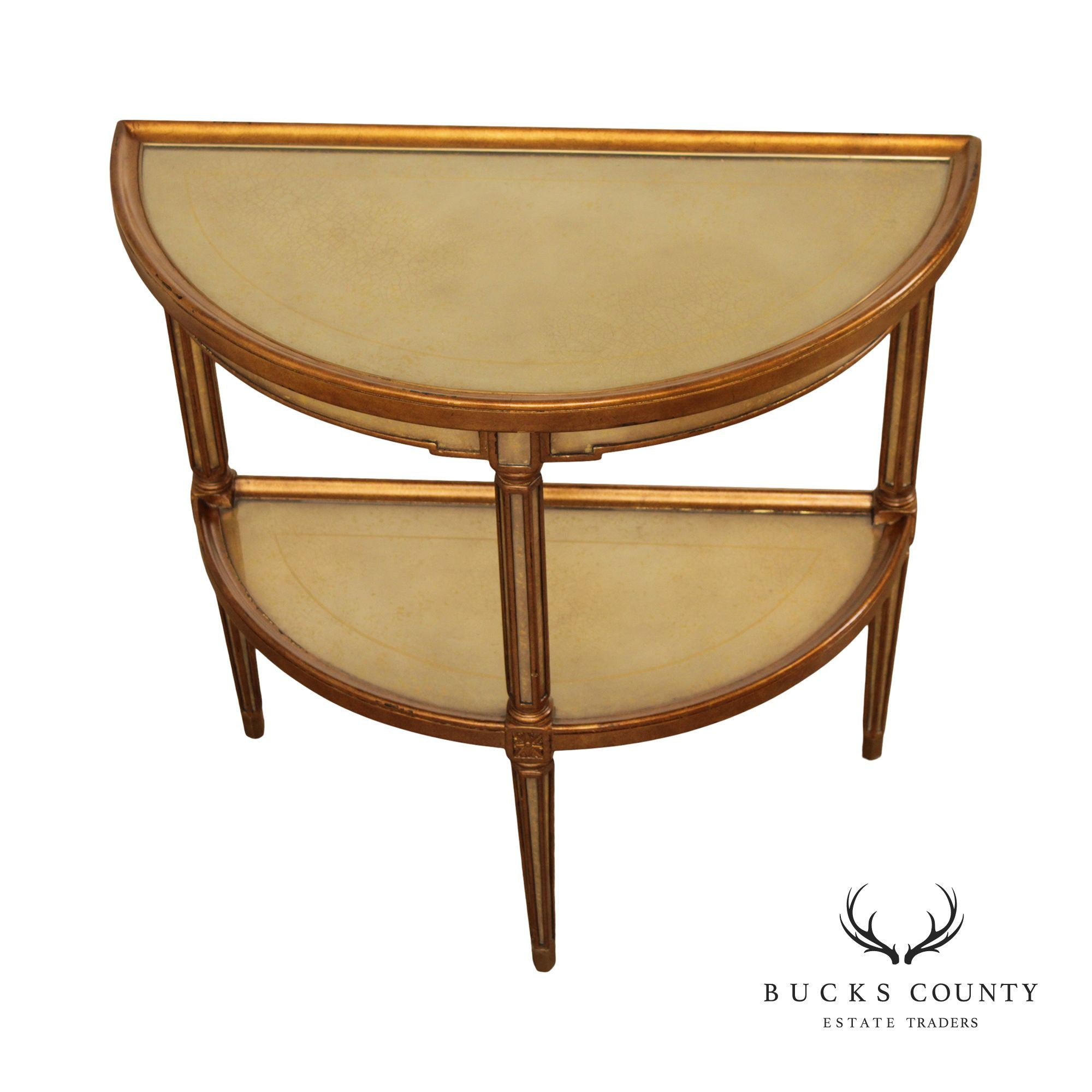 Theodore Alexander Italian Style 'Venetian Waters' Eglomise Console Table