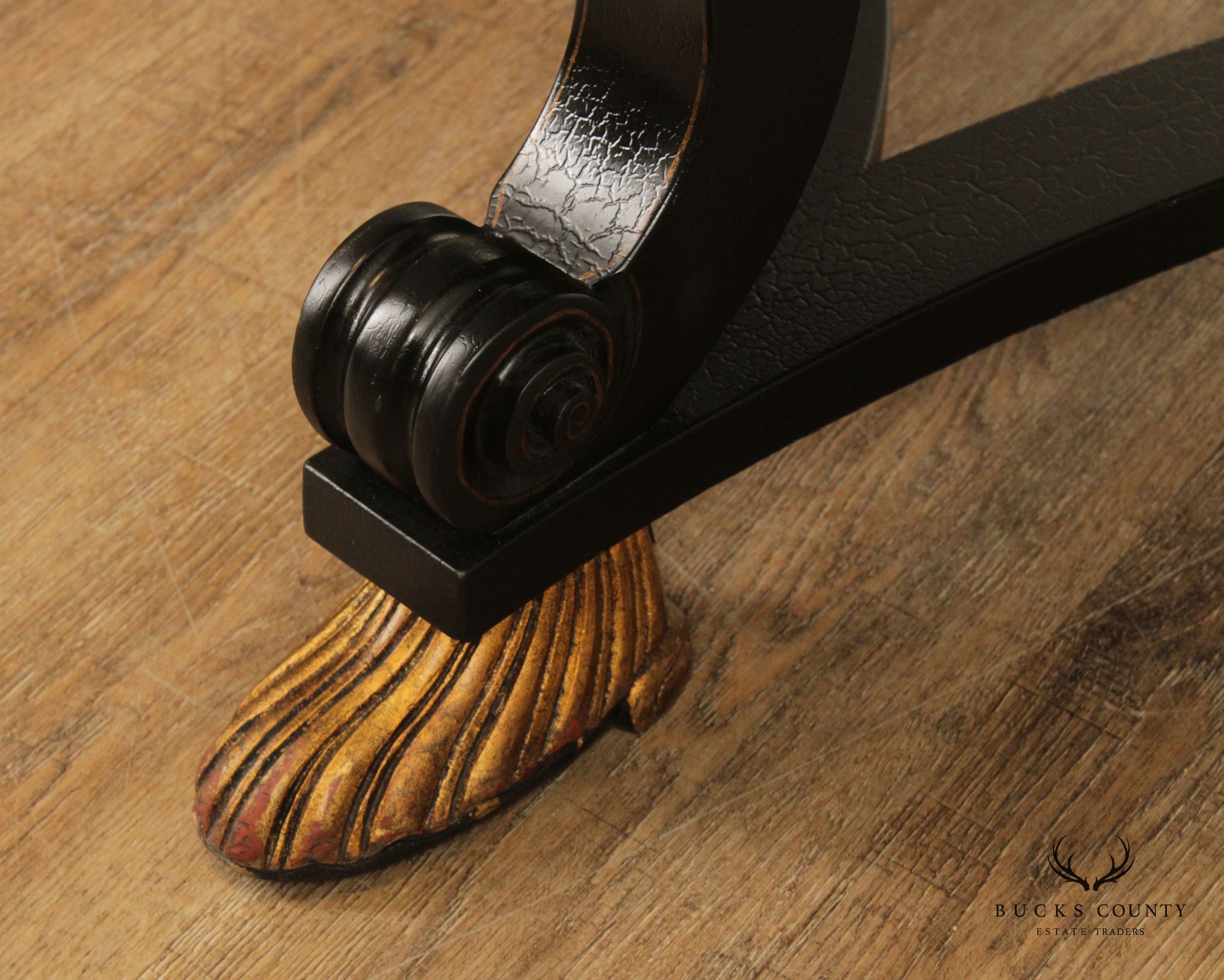 William Switzer Regency Style Chinoiserie Decorated Three Drawer Writing Desk