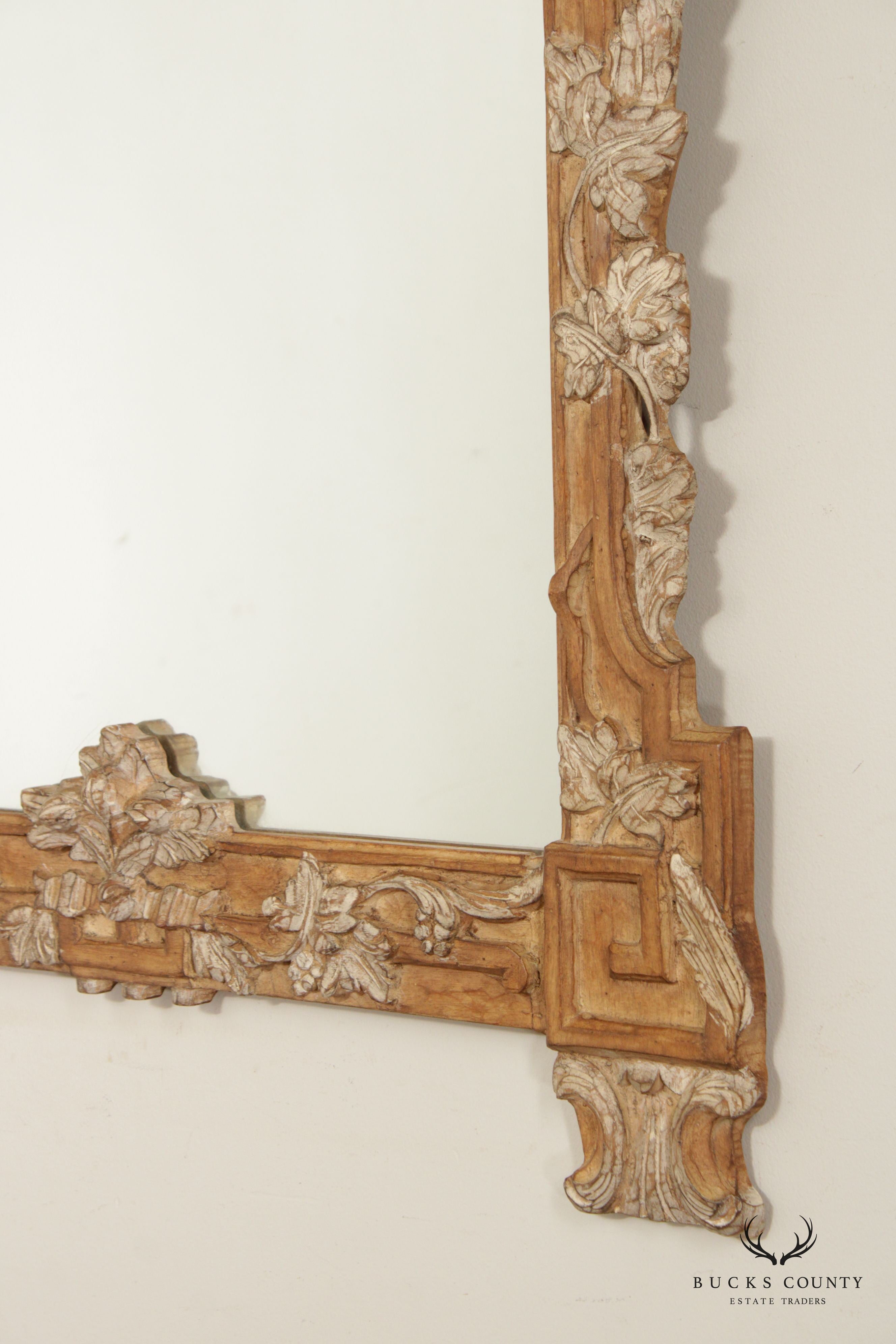 Louis XV Style Carved Wood Rectangular Wall Mirror