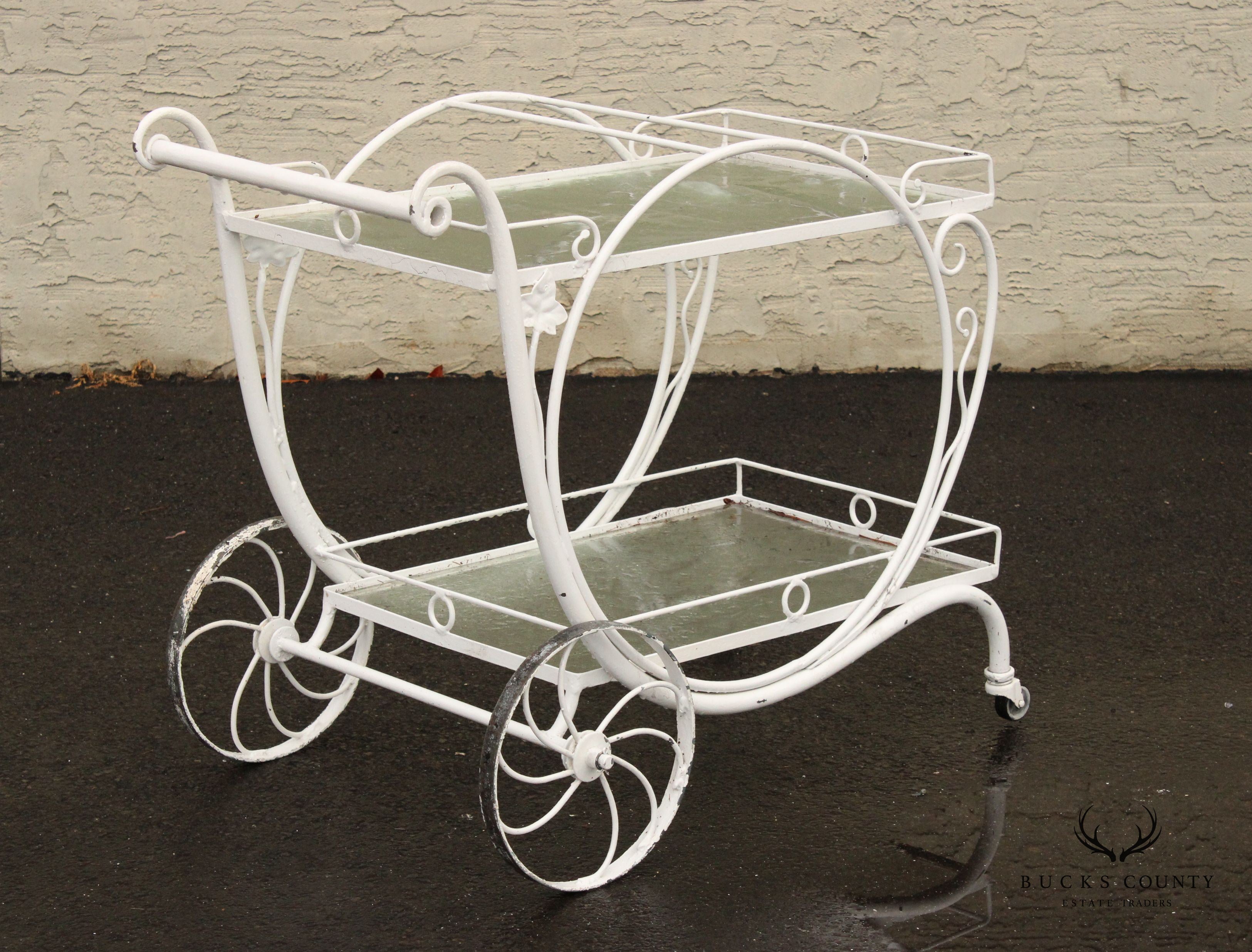 Salterini Wrought Iron 'Mt. Vernon' Garden Tea Cart