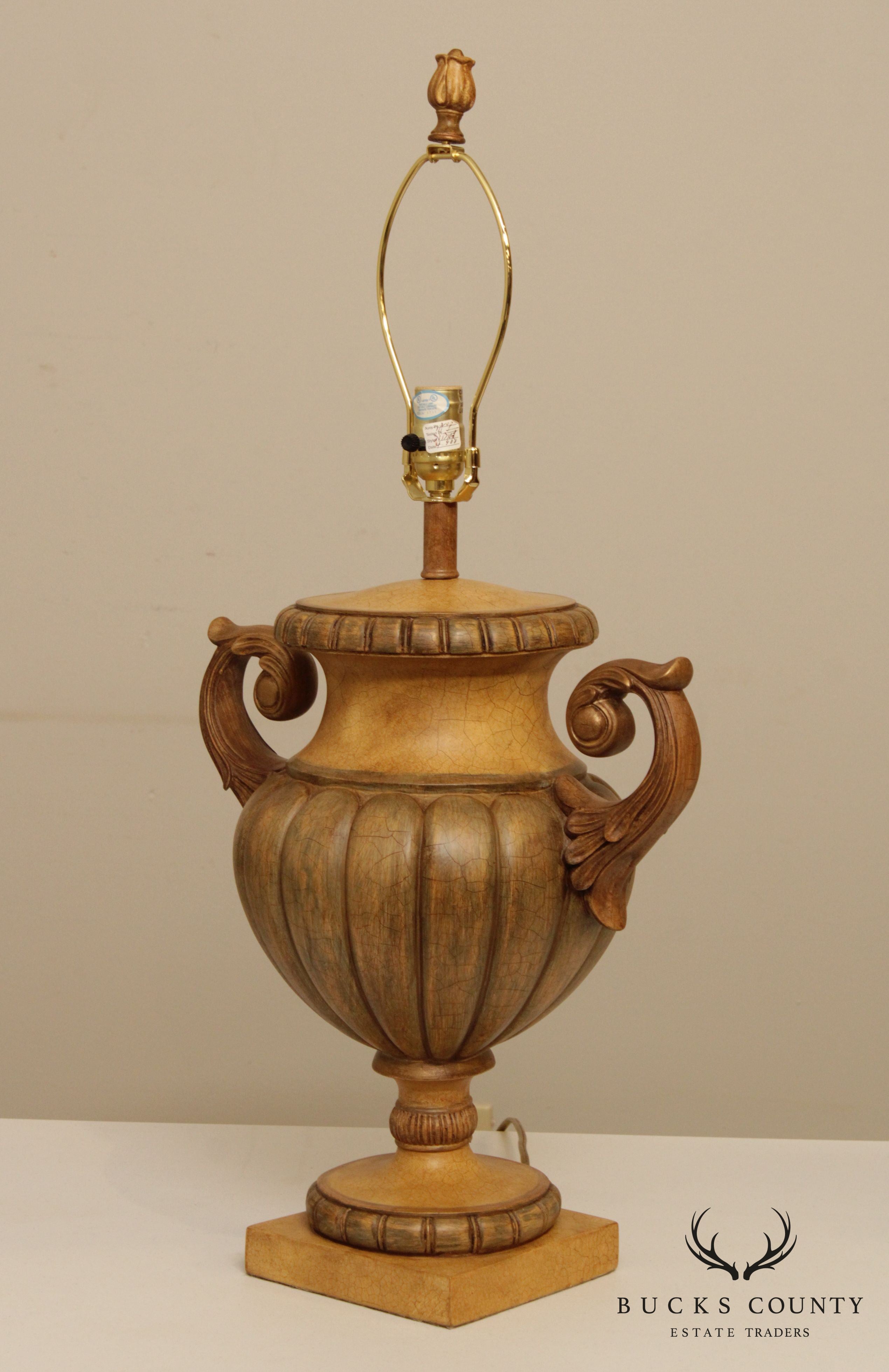 Fine Art Lamps Pair Two Handled Urn Form Table Lamps