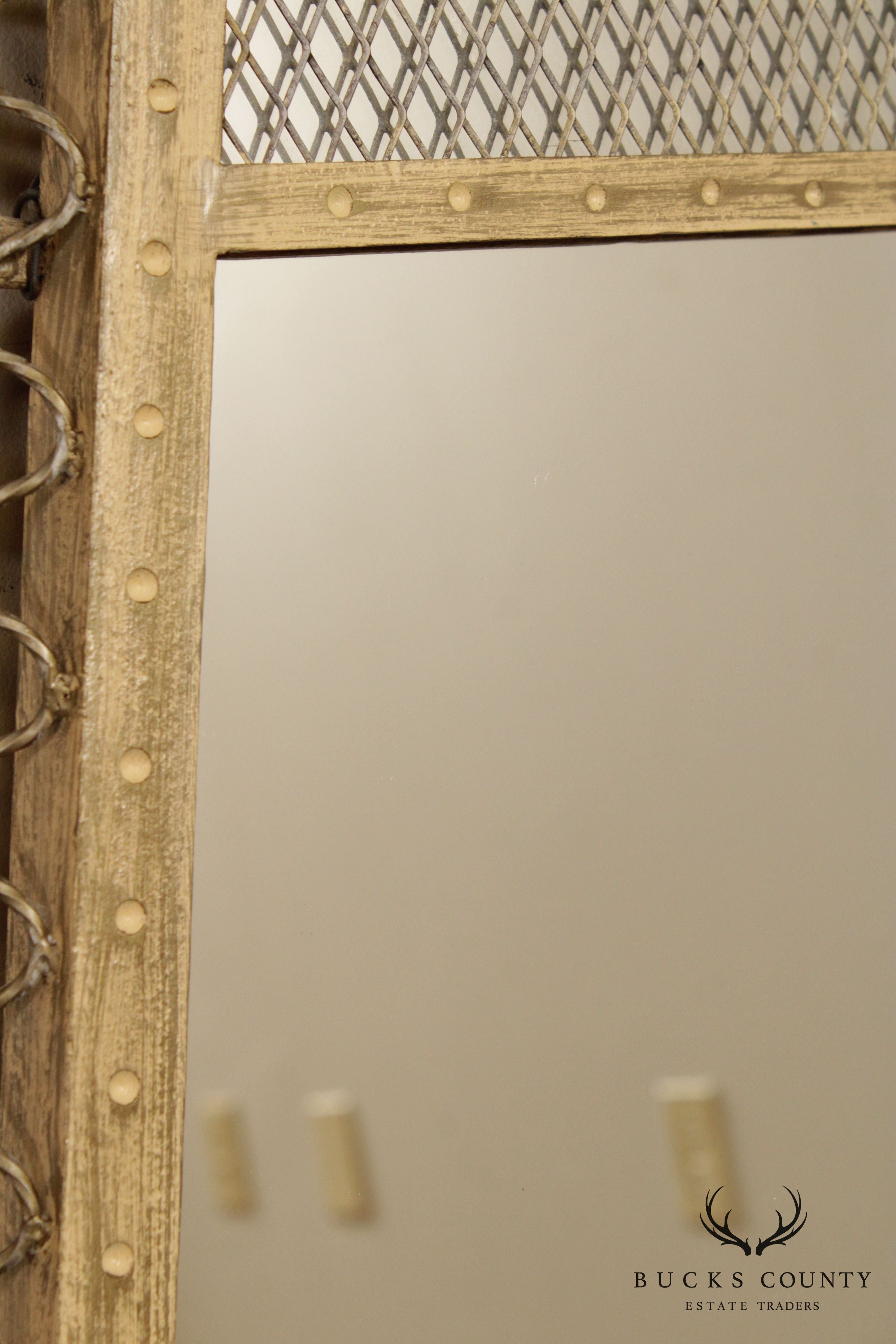 Contemporary Gold Metalwork Wall Mirror