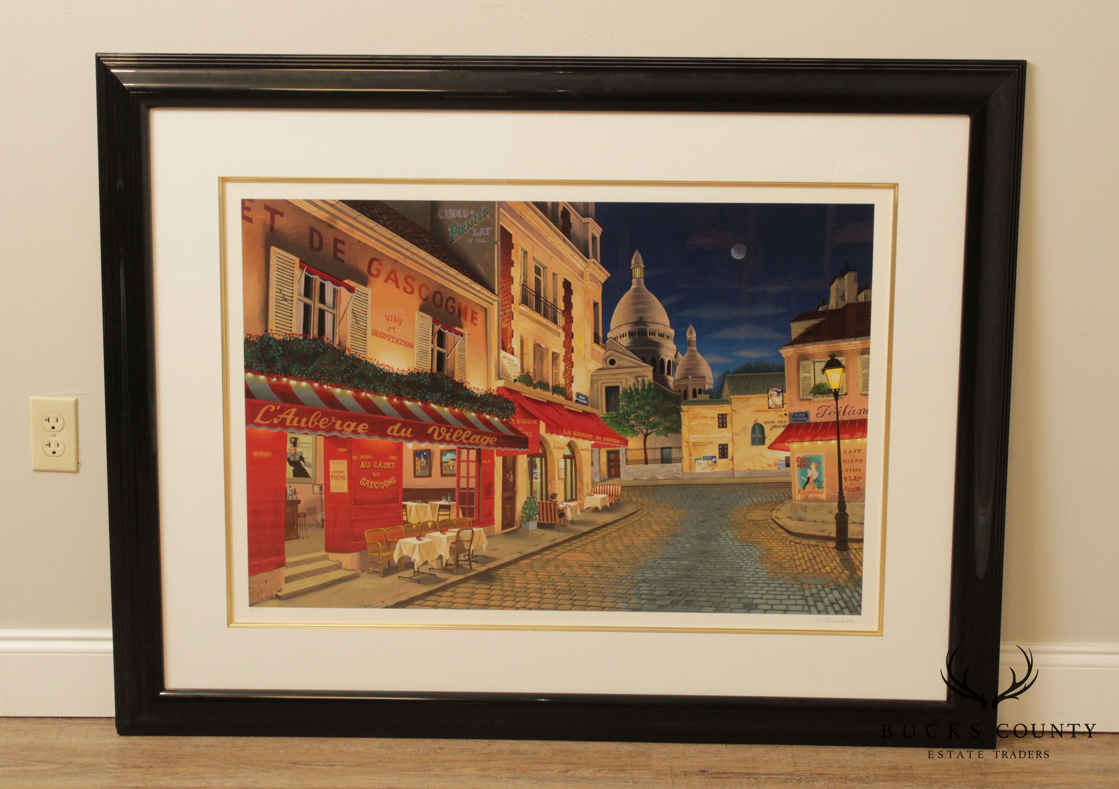Liudimila Kondakova 'Place Du Tertre', Custom Framed Serigraph