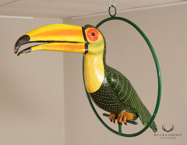 Sergio Bustamante Mexican Folk Art Hanging Toucan Sculpture